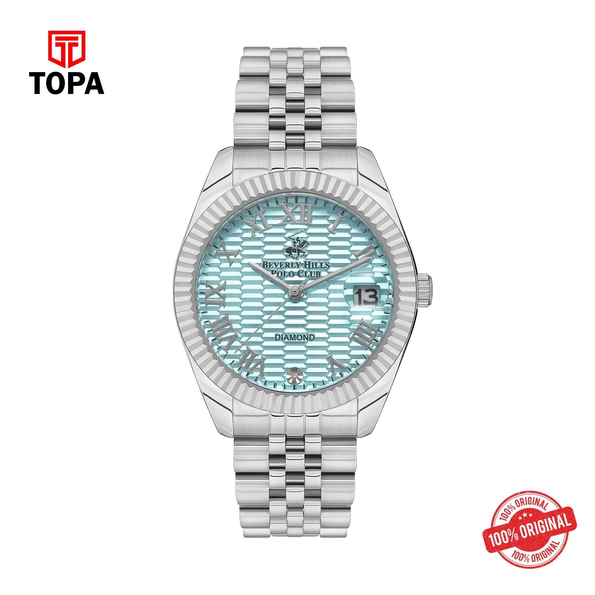 Topa BHPC - BP3582C.300 - Ladies 3 Hands Glass Diamond - Product Image 1