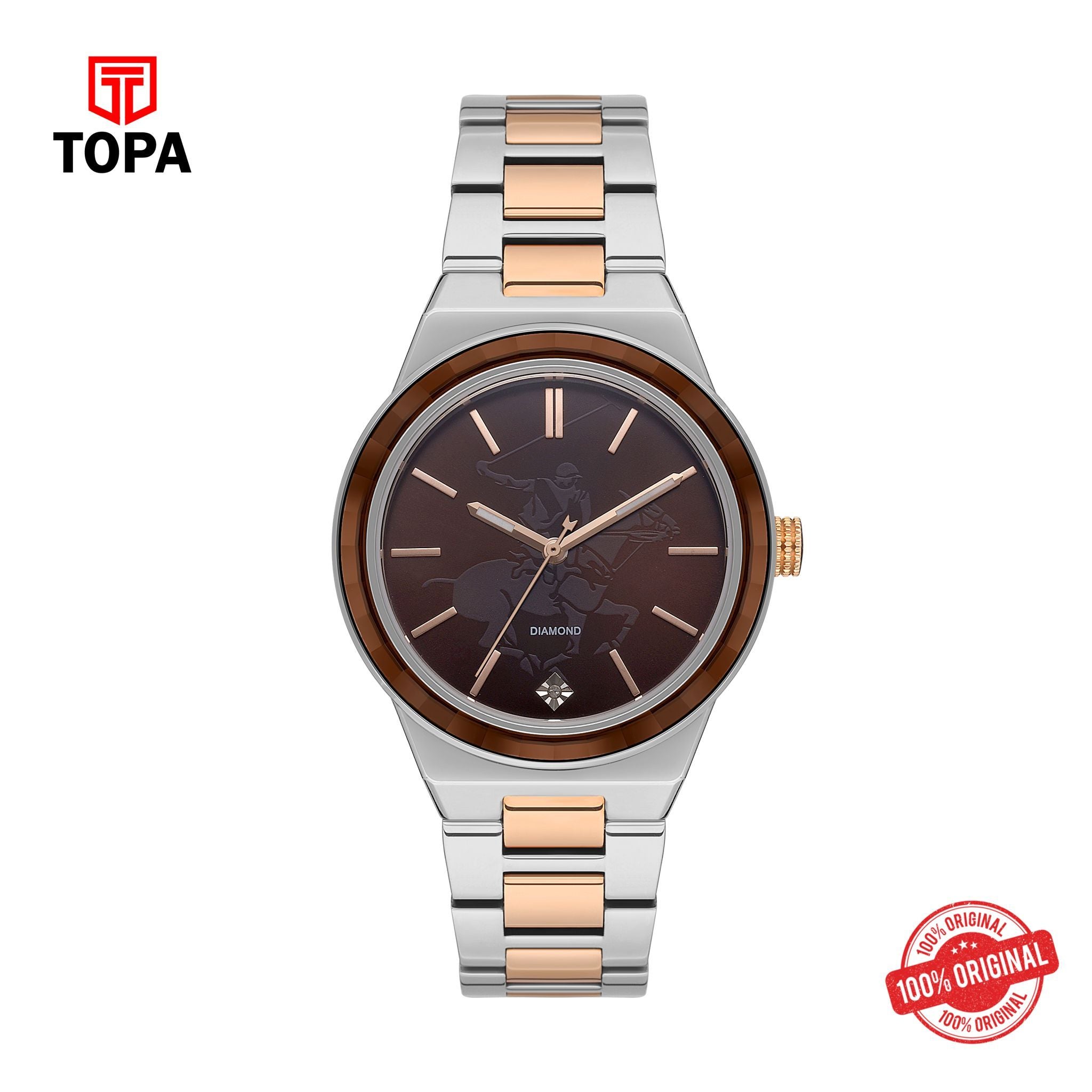 Topa BHPC - BP3584X.540 - Ladies 3 Hands Glass Diamond - Product Image 1