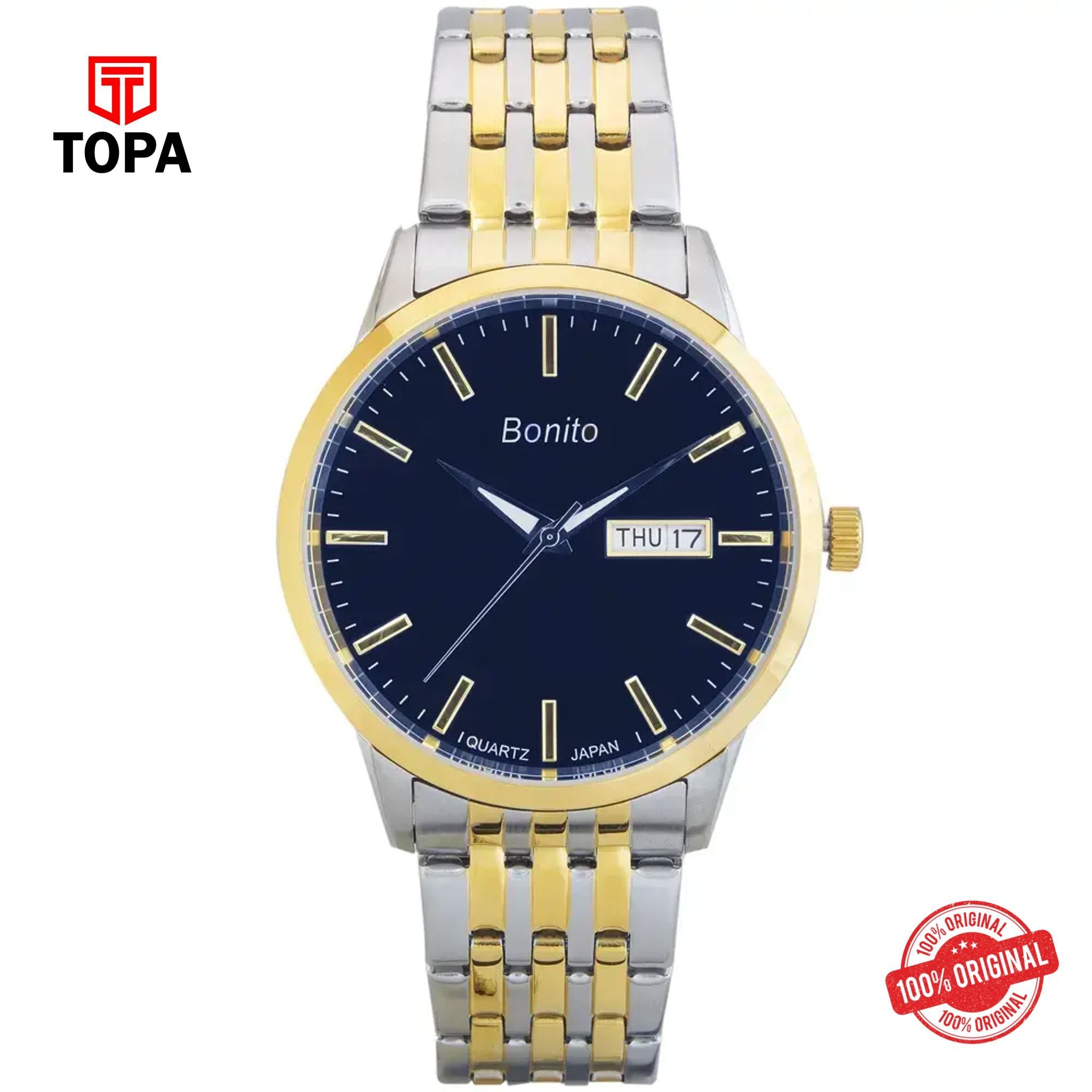 Topa Bonito-K-6131-TT-BLU-Metal-Band-Men-Watch - Product Image 1