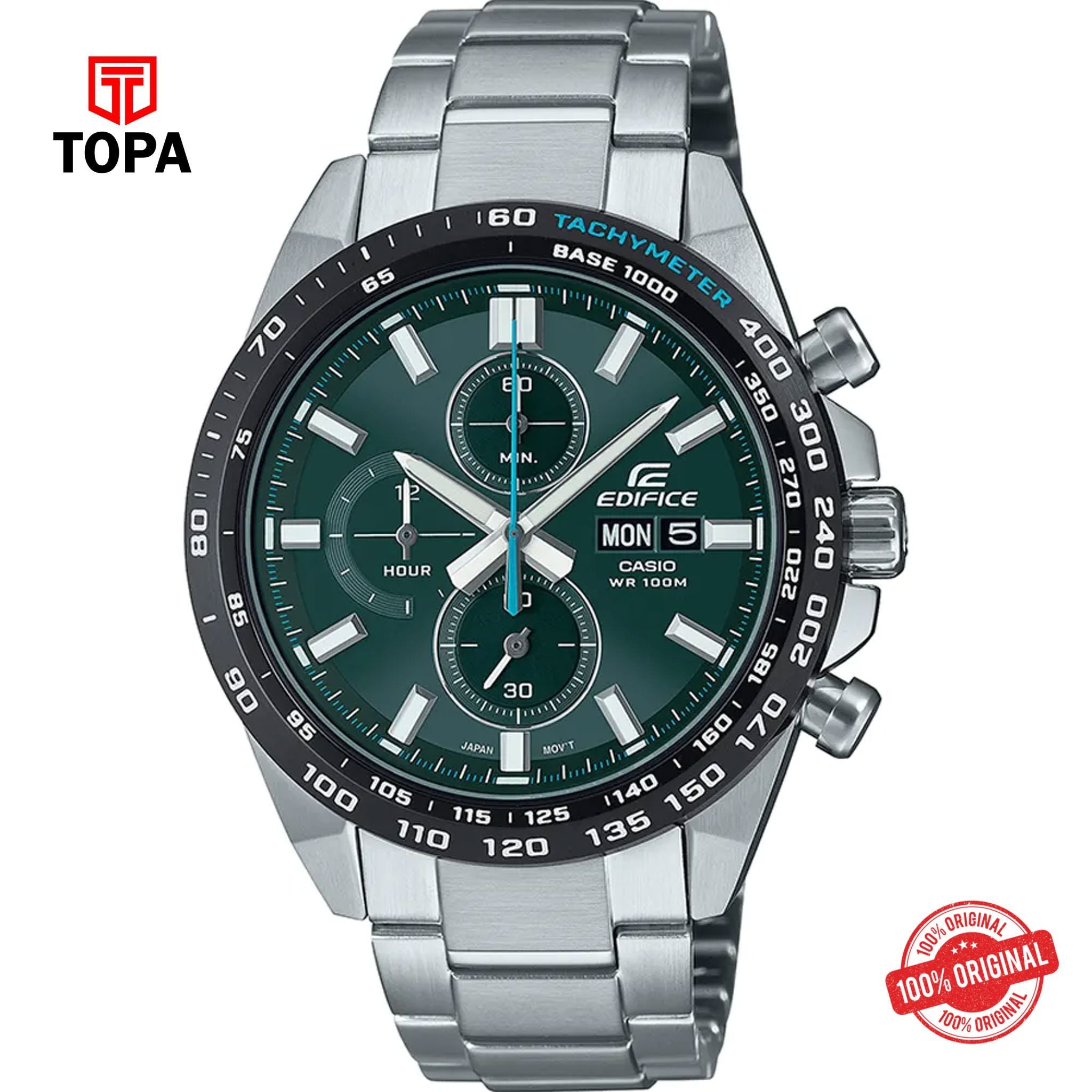Topa Casio-Edifice-EFR-574DB-3AUDF-Metal-Band-Men-Watch - Product Image 1