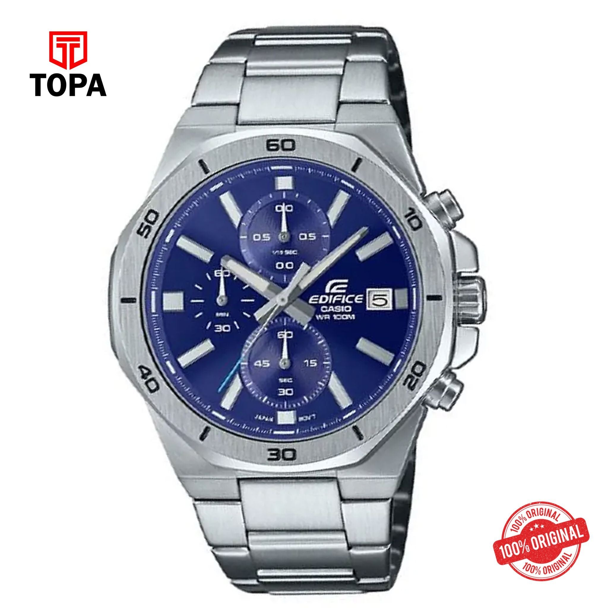 Topa Casio-Edifice-EFV-640D-2A-Metal-Band-Men-Watch - Product Image 1