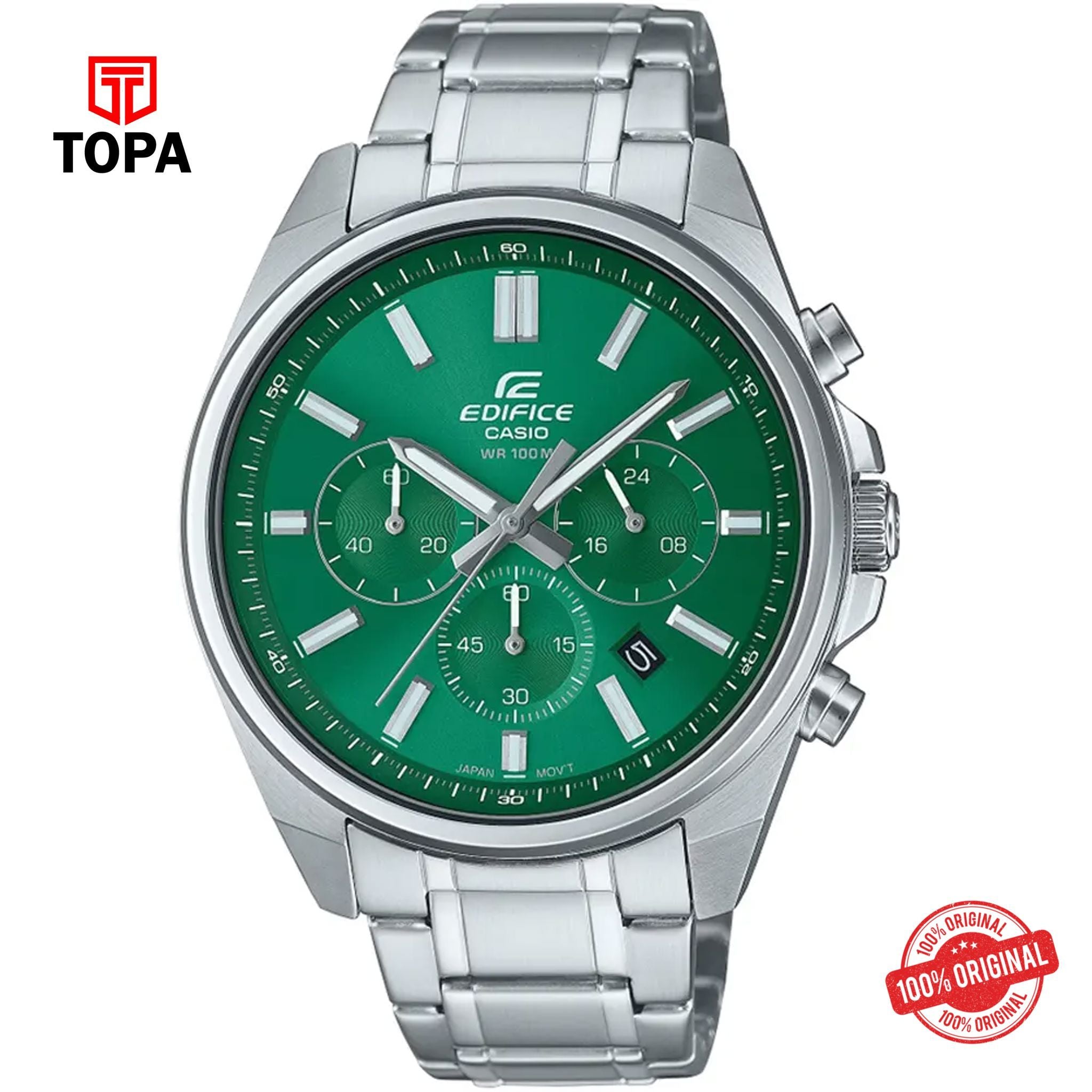 Topa Casio-Edifice-EFV-650D-3A-Metal-Band-Men-Watch - Product Image 1