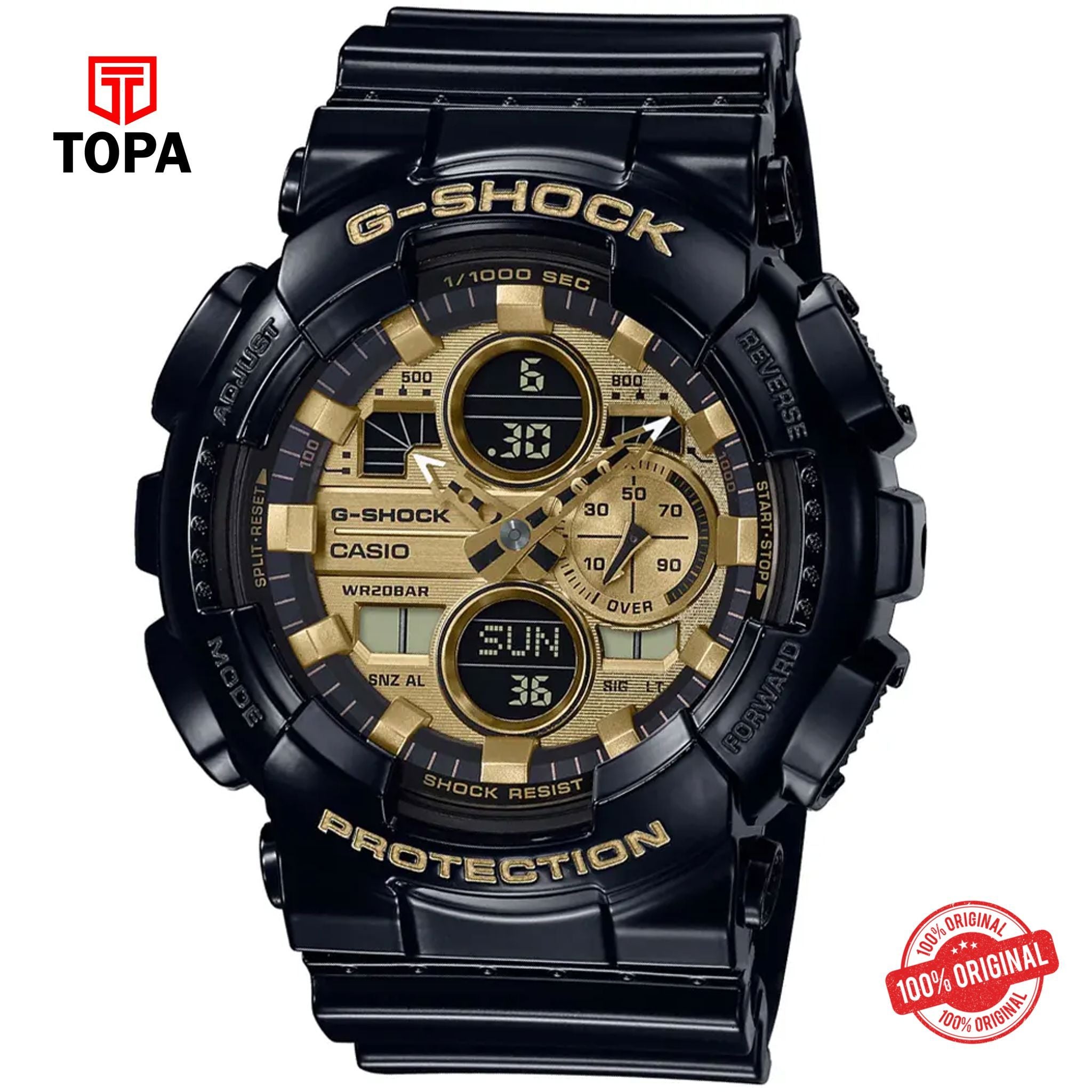 Topa Casio-G-Shock-GA-140GB-1A1-Resin-Band-Men-Watch - Product Image 1
