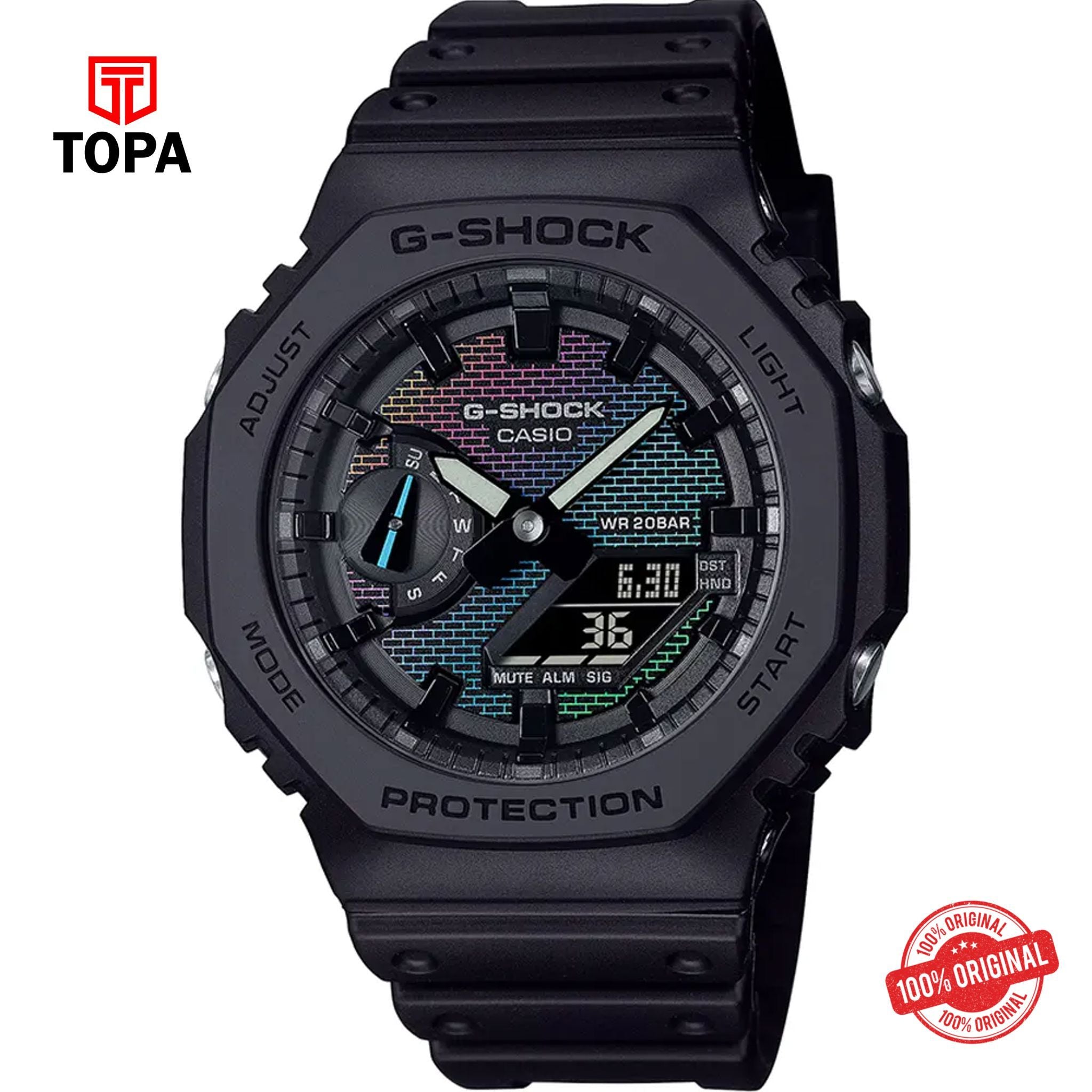 Topa Casio-G-Shock-GA-2100RW-1A-Resin-Band-Men-Watch - Product Image 1