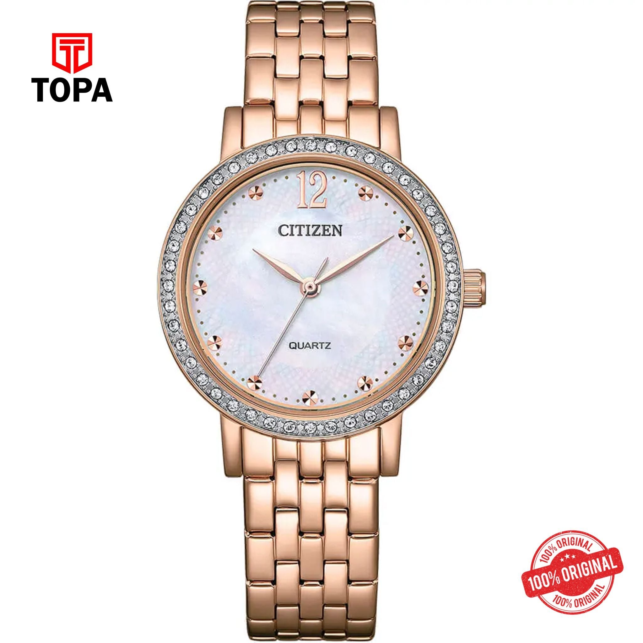 Topa Citizen-EL3108-53D-Metal-Band-Women-Watch - Product Image 1
