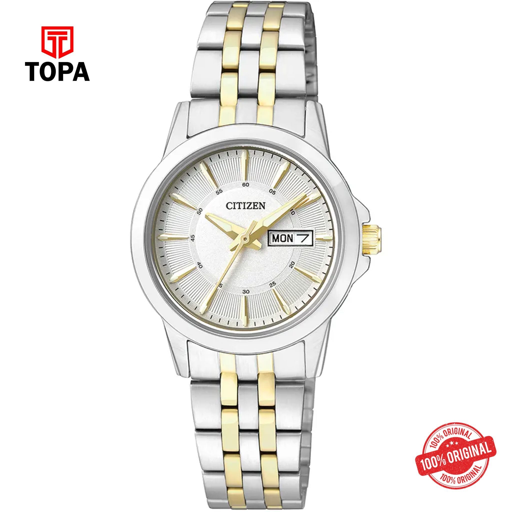 Topa Citizen-EQ0608-55A-Metal-Band-Women-Watch - Product Image 1