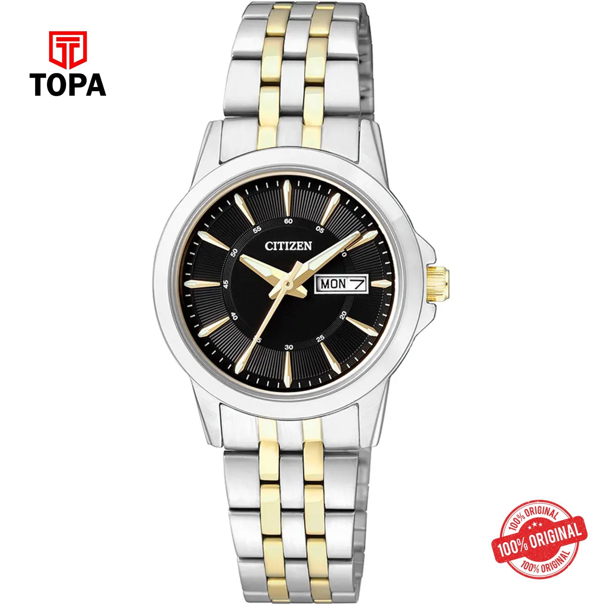 Topa Citizen-EQ0608-55E-Metal-Band-Women-Watch - Product Image 1