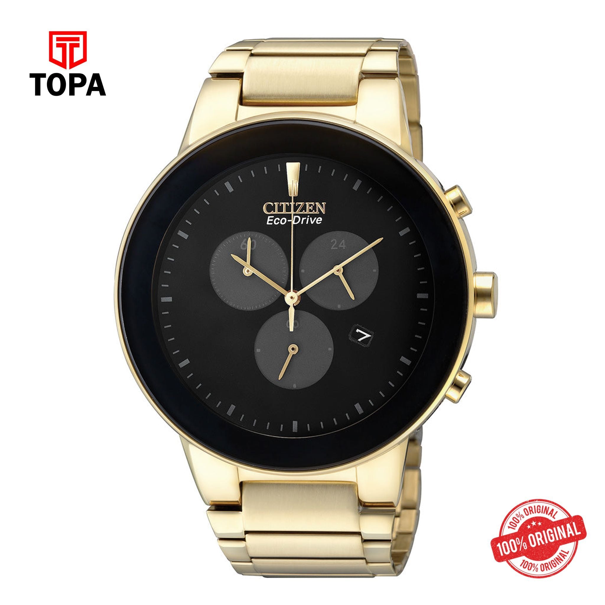 Topa Citizen - AT2242-55E - Eco Drive Chronograph Watch For Men - Product Image 1