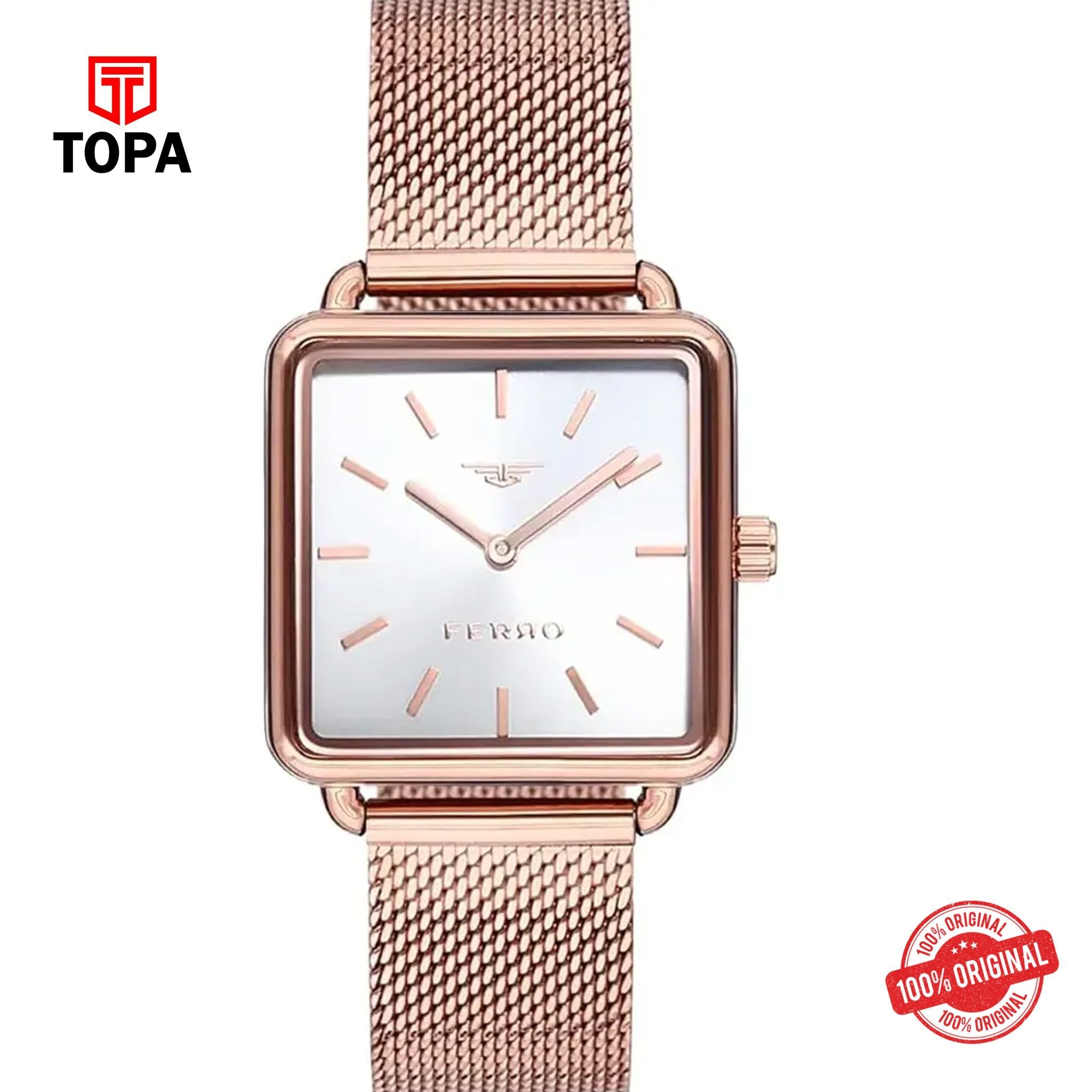 Topa Ferro-F11000C-C-Mesh-Band-Women-Watch - Product Image 1