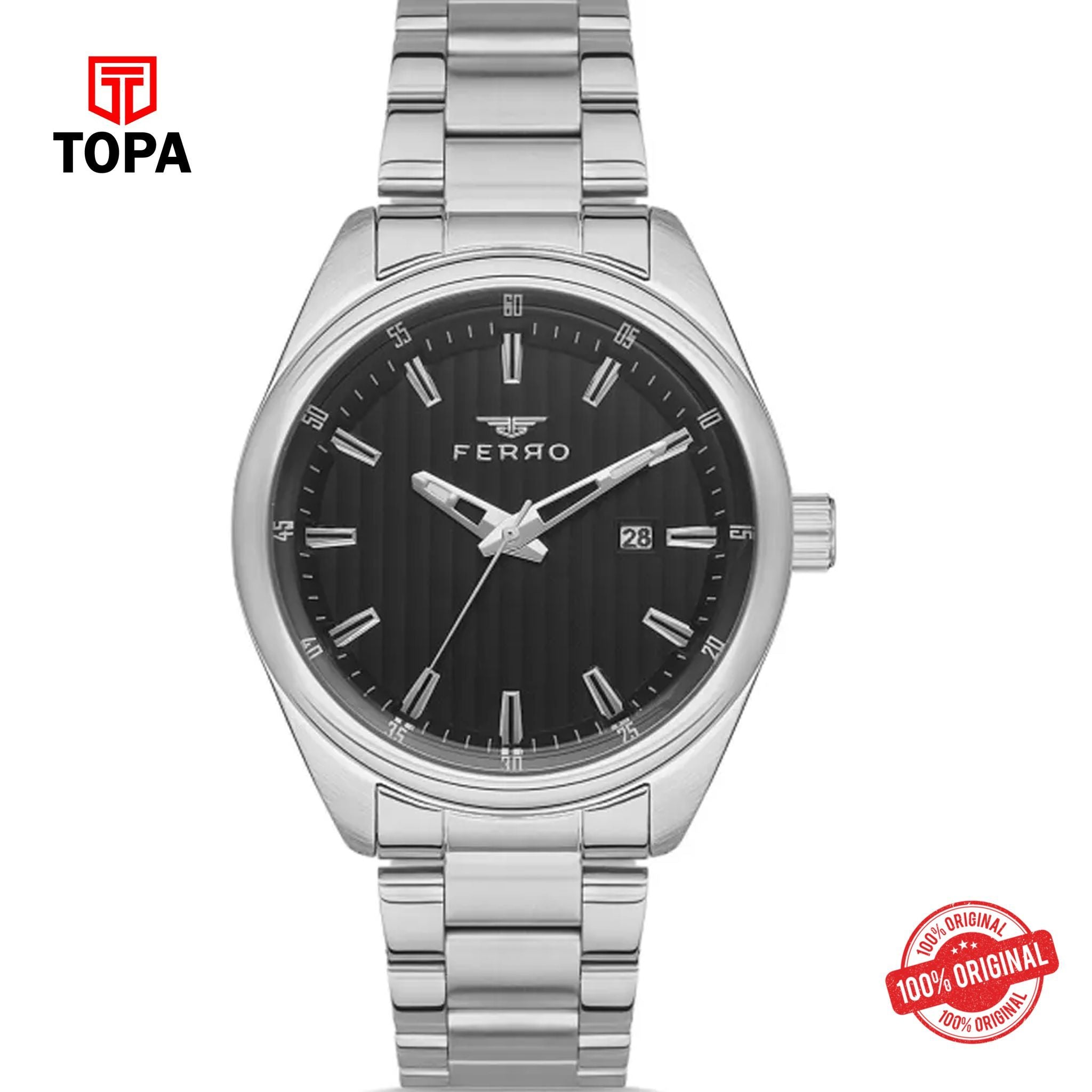 Topa Ferro-F11240A-A2-Metal-Band-Men-Watch - Product Image 1