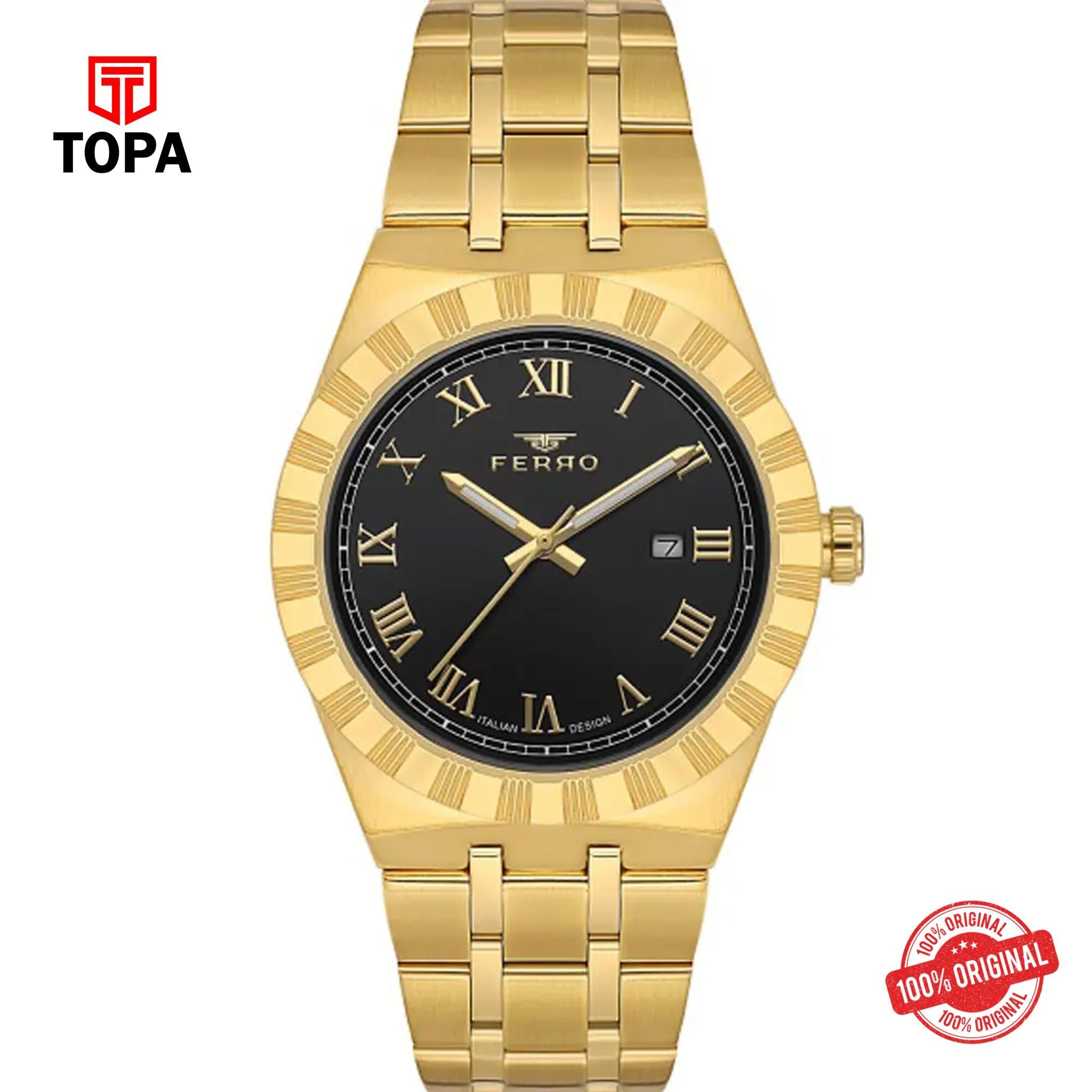 Topa Ferro-F11474A-B2-Metal-Band-Men-Watch - Product Image 1