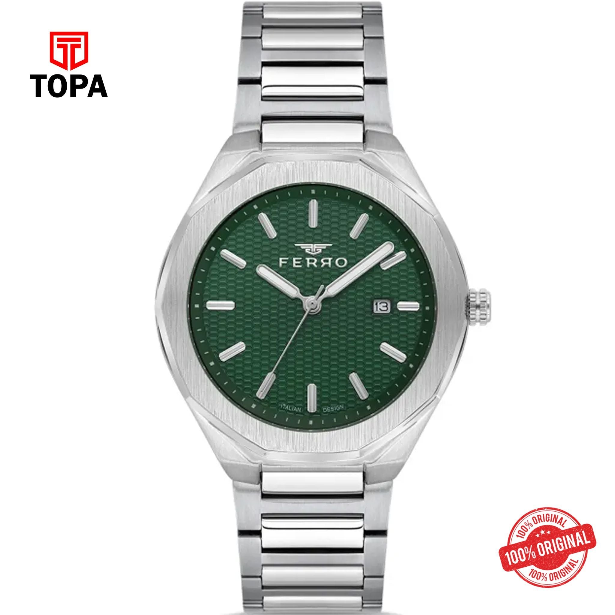 Topa Ferro-F11535A-A6-Metal-Band-Men-Watch - Product Image 1