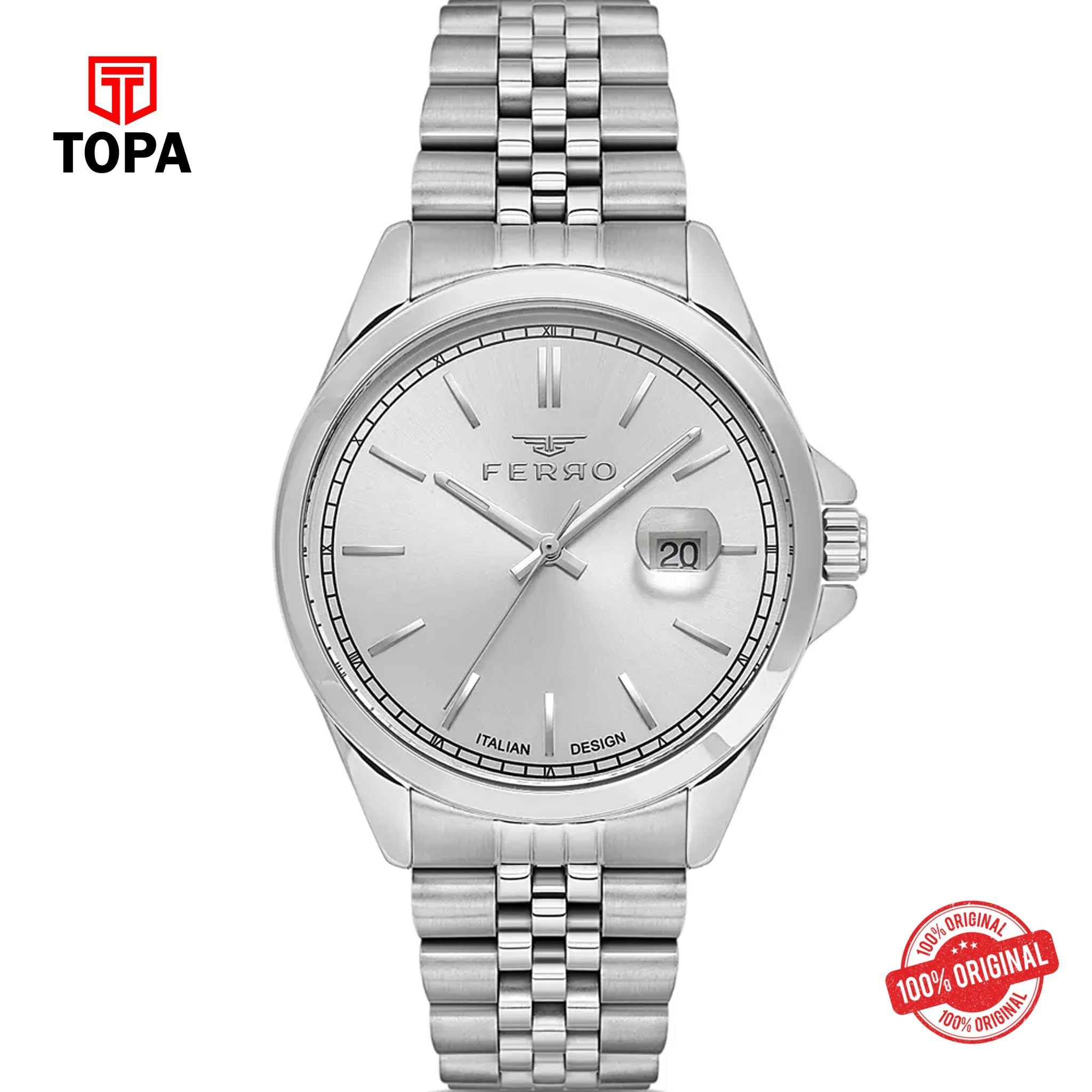 Topa Ferro-F11541A-A-Metal-Band-Men-Watch - Product Image 1