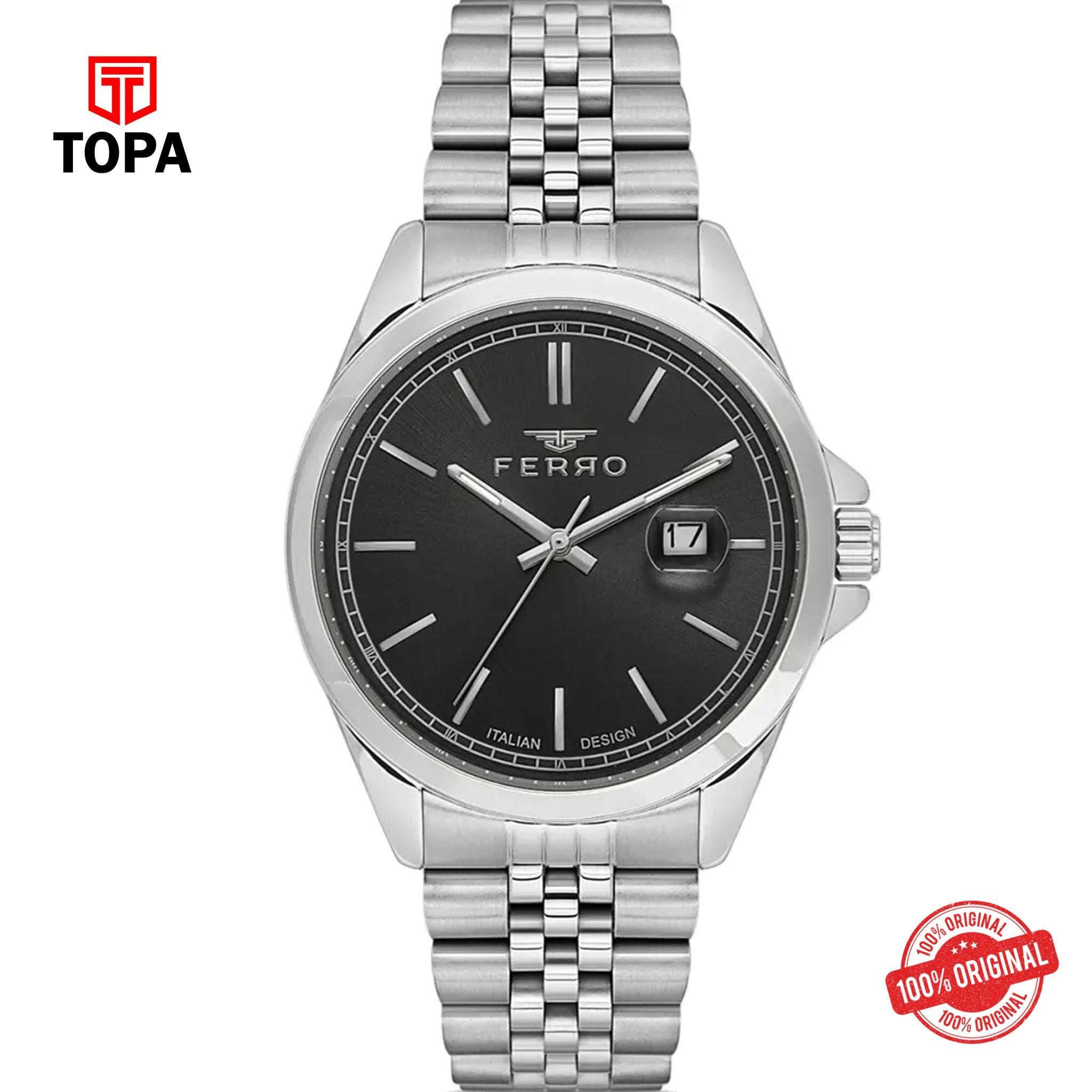 Topa Ferro-F11541A-A2-Metal-Band-Men-Watch - Product Image 1