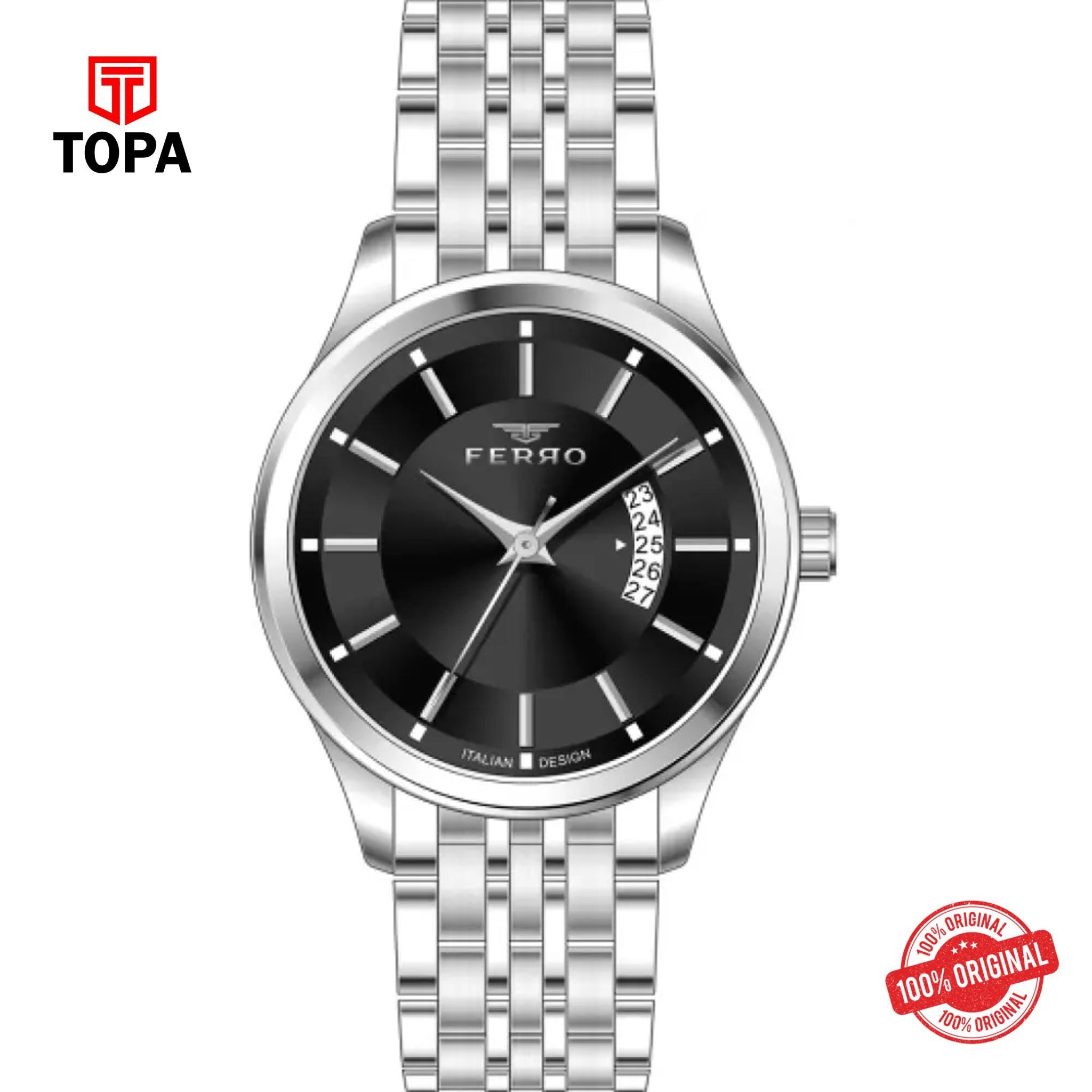 Topa Ferro-F11561A-A2-Metal-Band-Men-Watch - Product Image 1