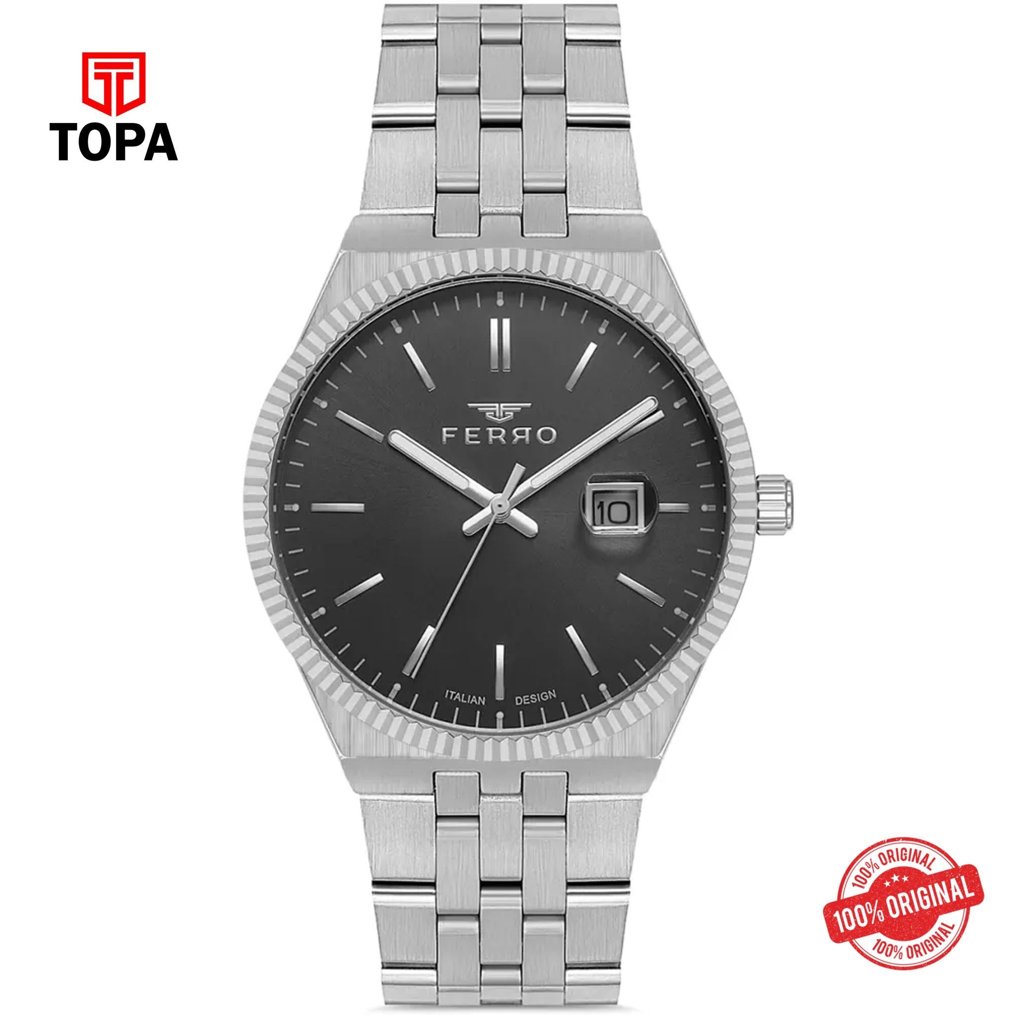 Topa Ferro-F11569A-A2-Metal-Band-Men-Watch - Product Image 1