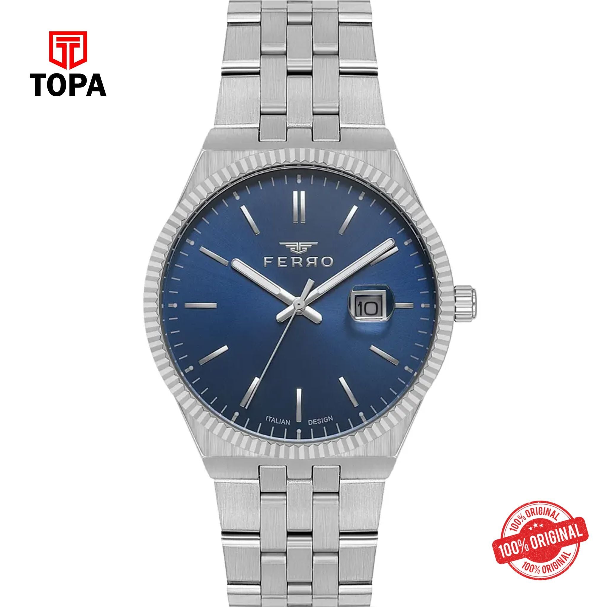 Topa Ferro-F11569A-A3-Metal-Band-Men-Watch - Product Image 1