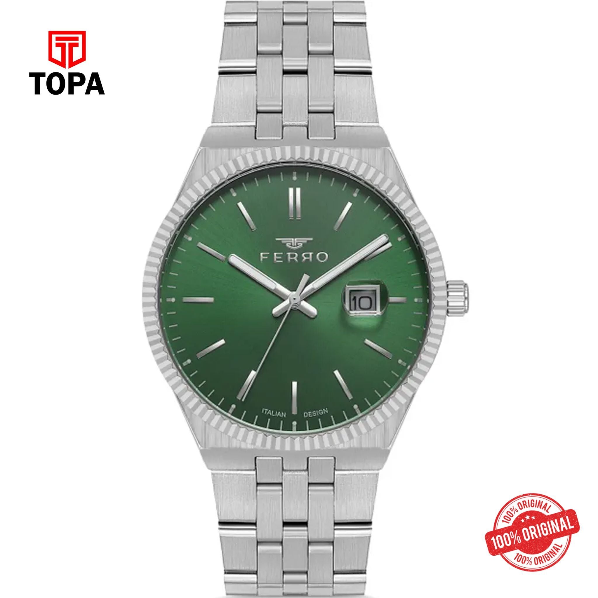 Topa Ferro-F11569A-A6-Metal-Band-Men-Watch - Product Image 1
