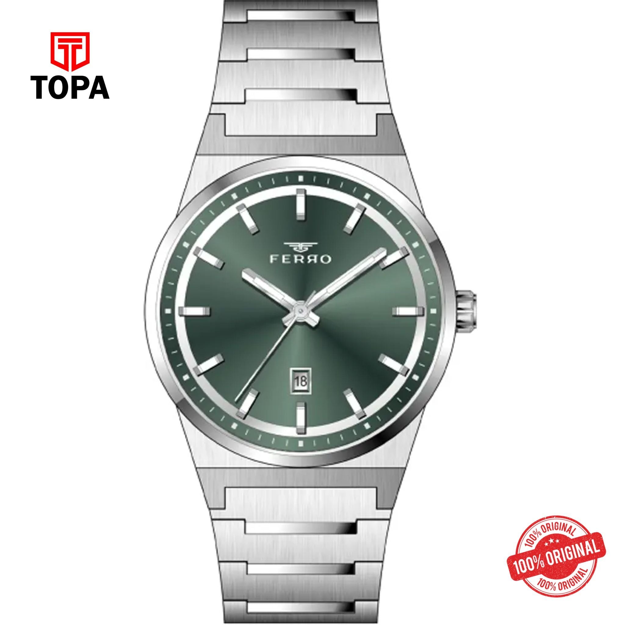 Topa Ferro-F11592A-A6-Metal-Band-Men-Watch - Product Image 1