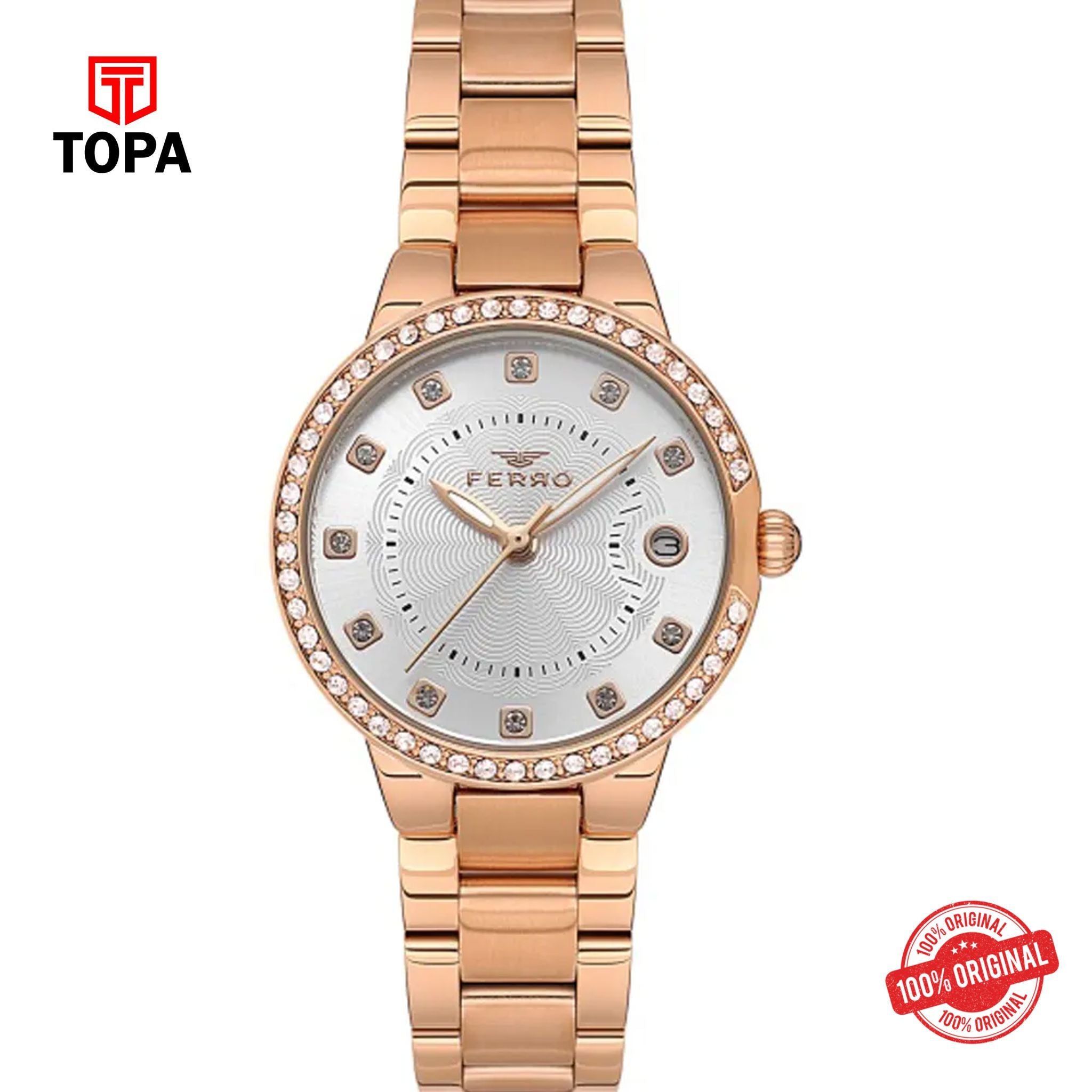Topa Ferro-FL21349A-C-Metal-Band-Women-Watch - Product Image 1