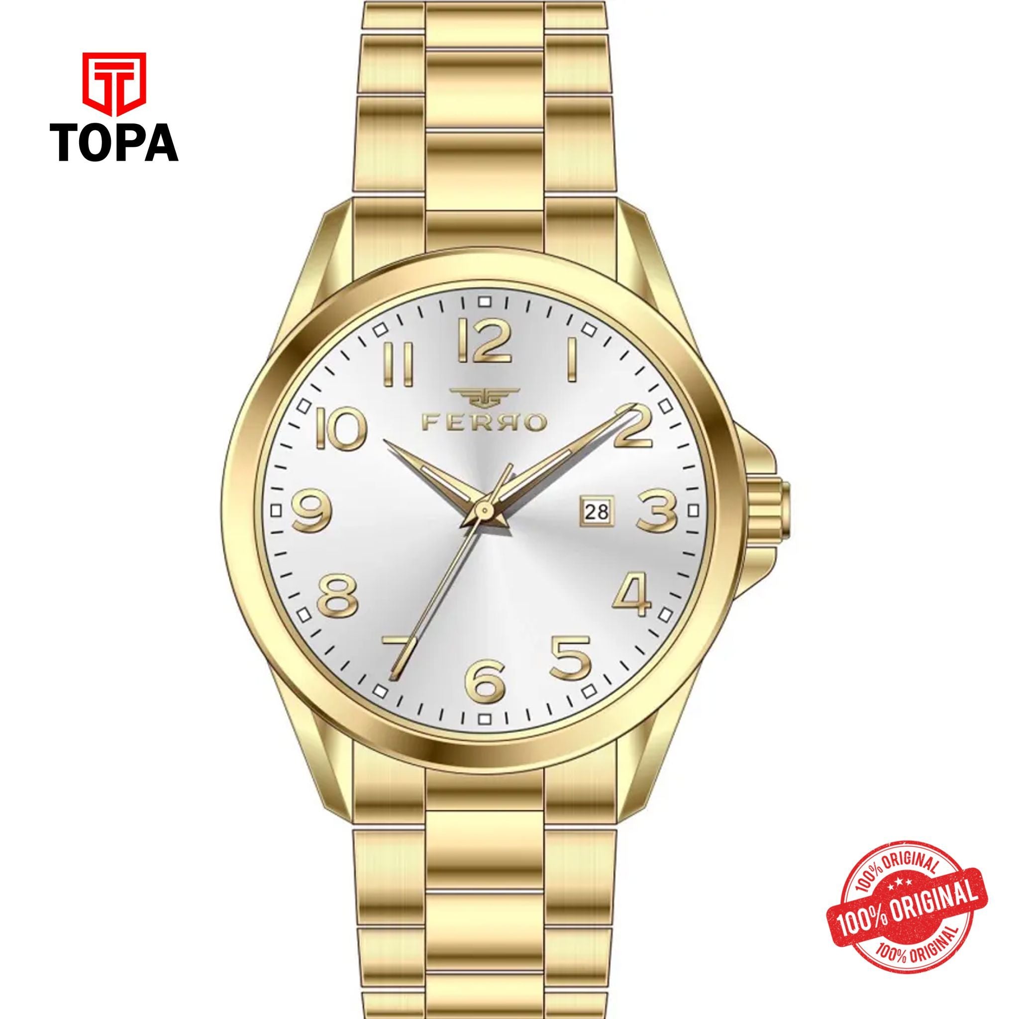 Topa Ferro-FL21393A-B-Metal-Band-Women-Watch - Product Image 1