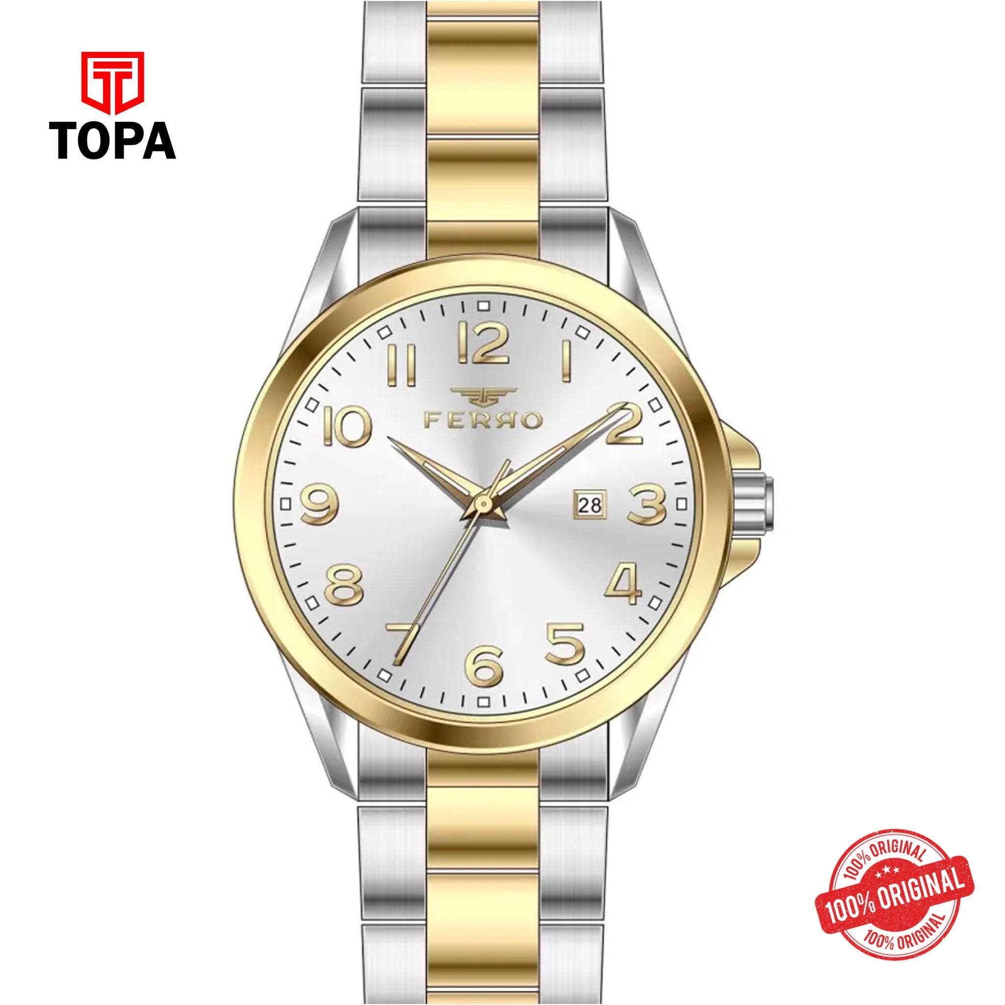 Topa Ferro-FL21393A-D-Metal-Band-Women-Watch - Product Image 1
