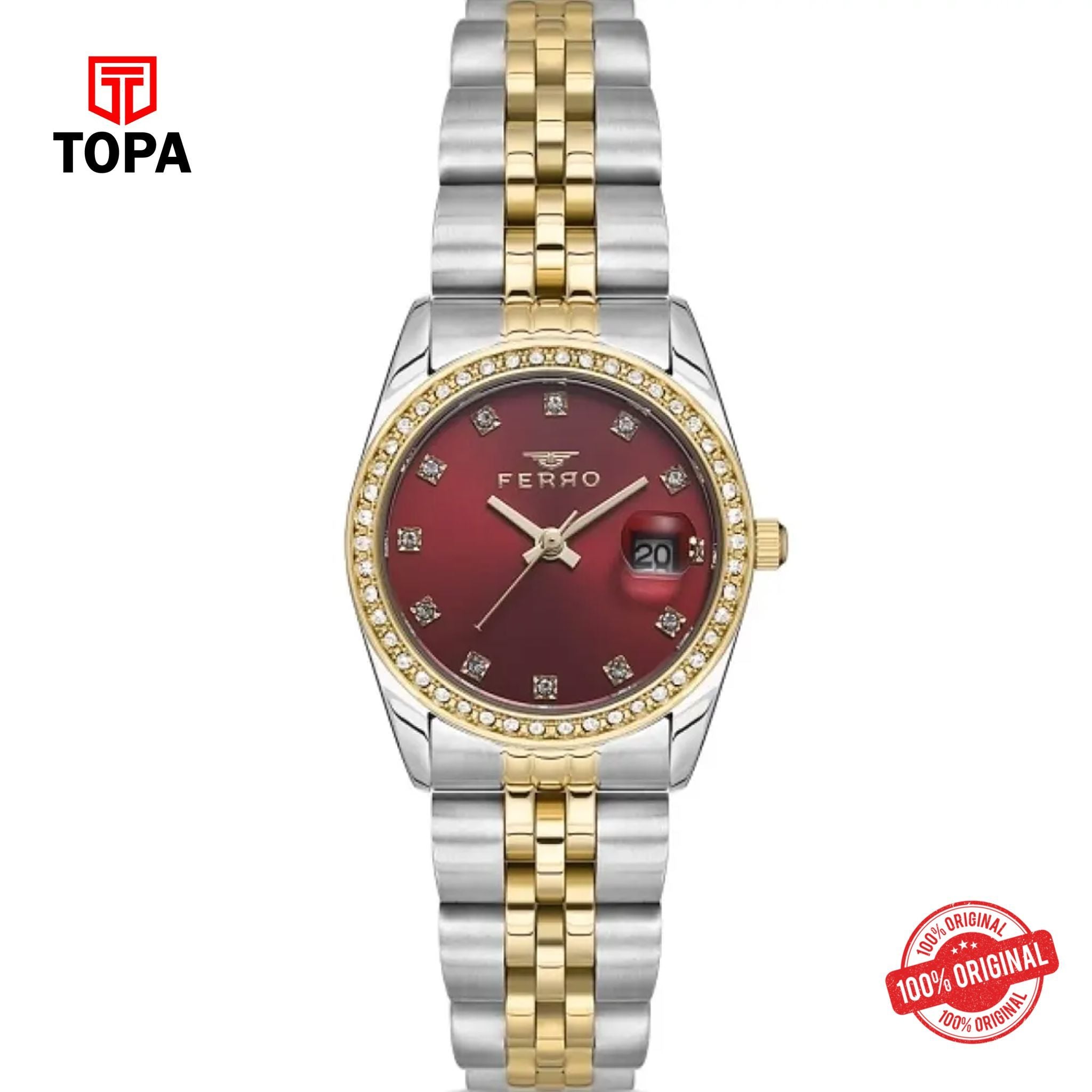 Topa Ferro-FL21450A-D8-Metal-Band-Women-Watch - Product Image 1