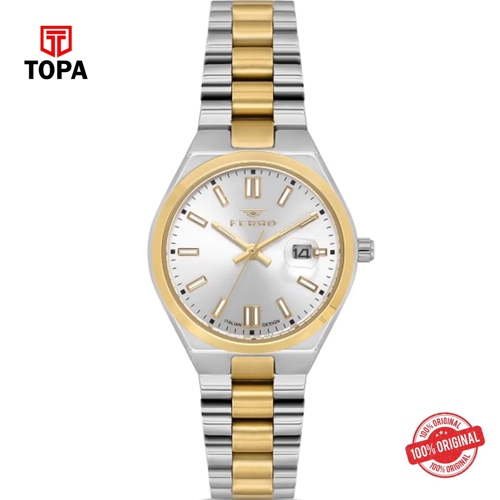 Topa Ferro-FL21492A-D-Metal-Band-Women-Watch - Product Image 1