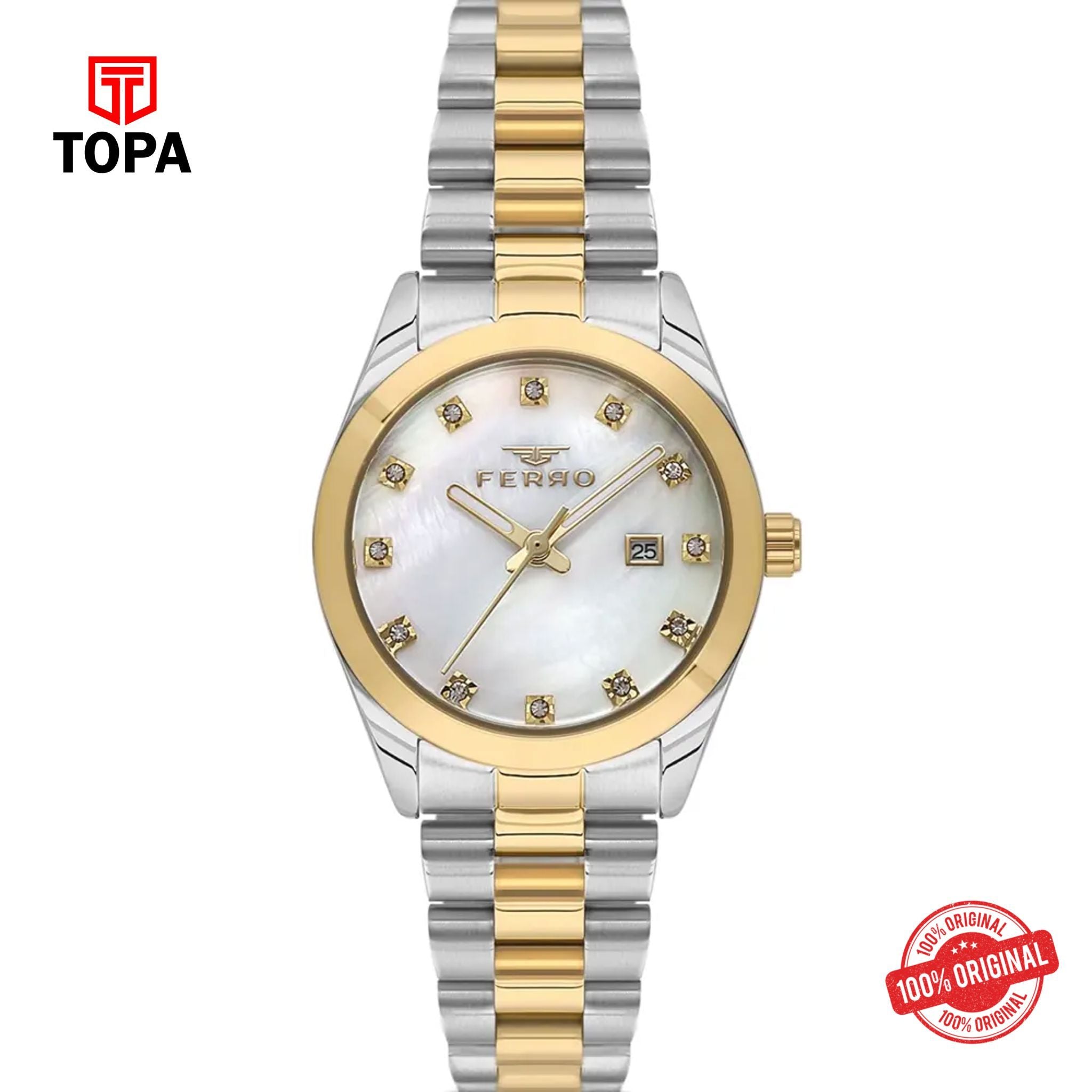 Topa Ferro-FL21570A-D-Metal-Band-Women-Watch - Product Image 1