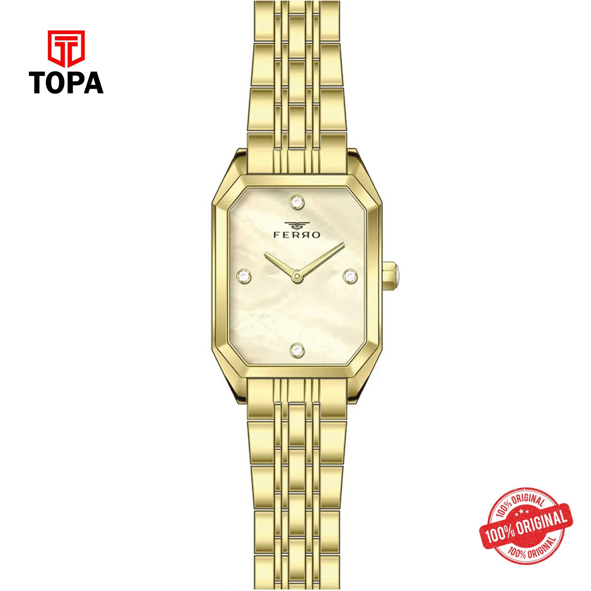 Topa Ferro-FL21571A-B-Metal-Band-Women-Watch - Product Image 1