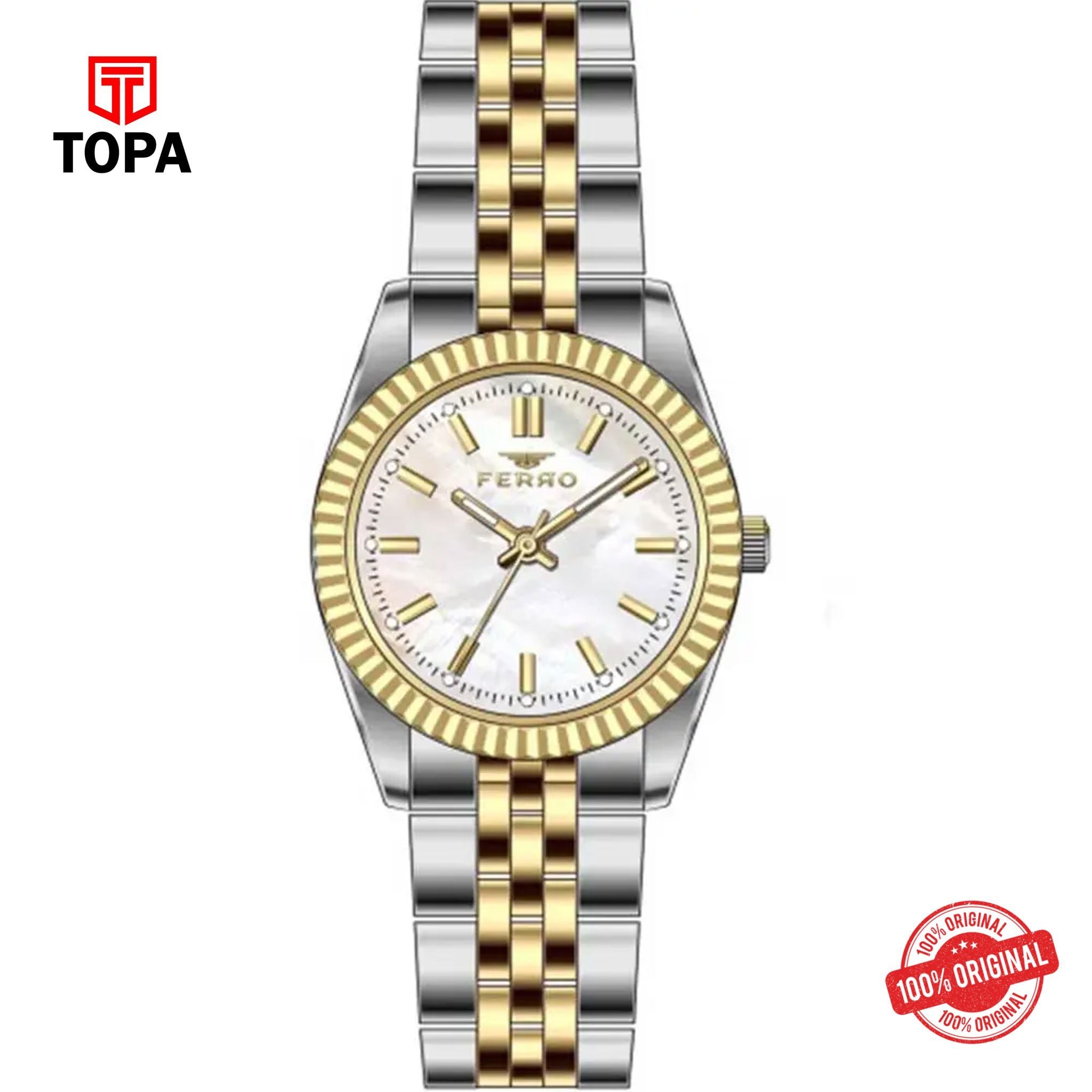 Topa Ferro-FL21595A-D-Metal-Band-Women-Watch - Product Image 1