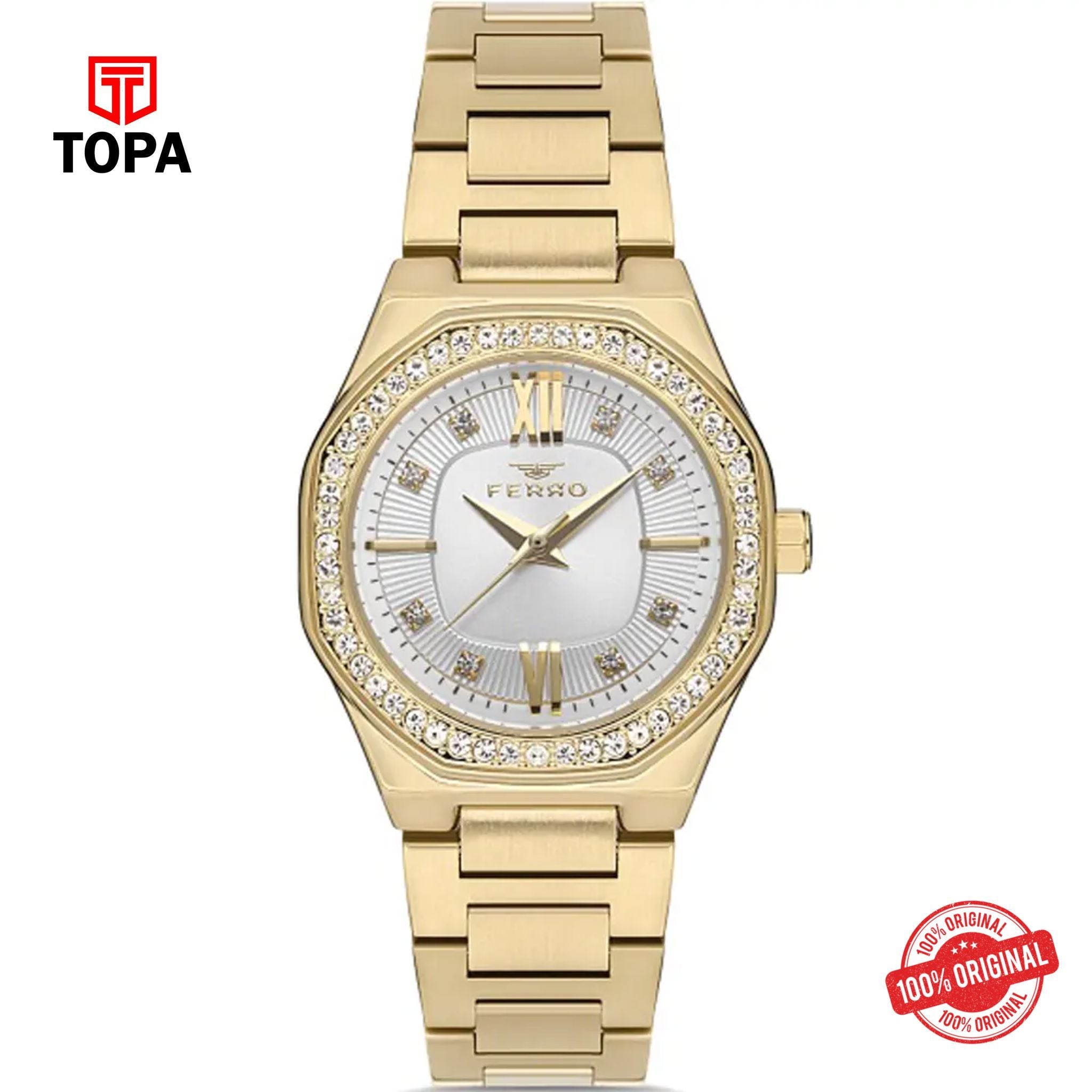 Topa Ferro-FL40113A-B-Metal-Band-Women-Watch - Product Image 1