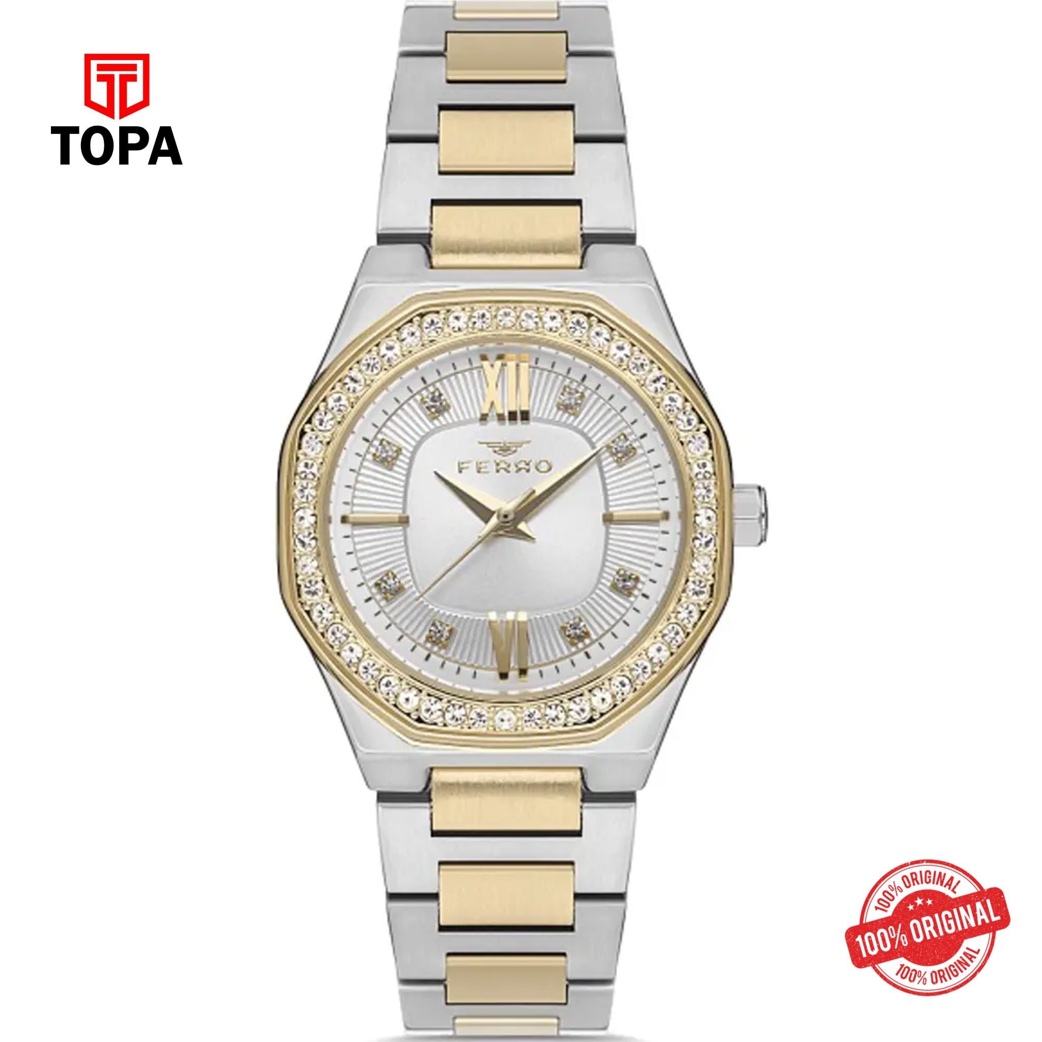 Topa Ferro-FL40113A-D-Metal-Band-Women-Watch - Product Image 1
