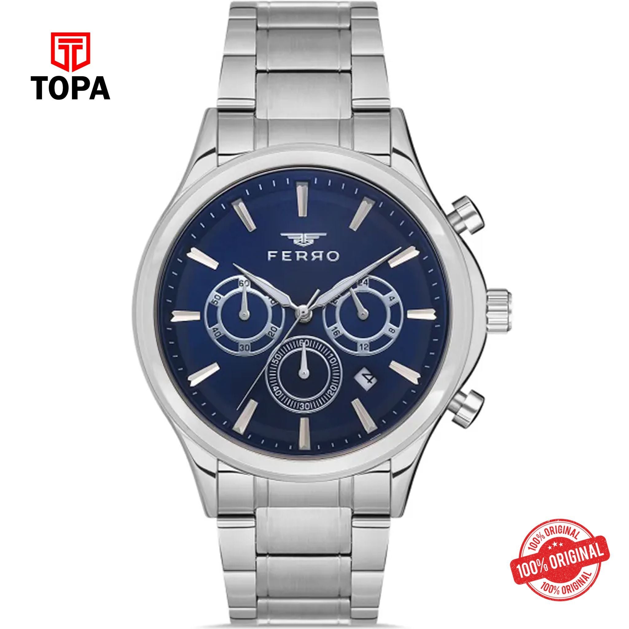 Topa Ferro-FM11367A-A3-Metal-Band-Men-Watch - Product Image 1