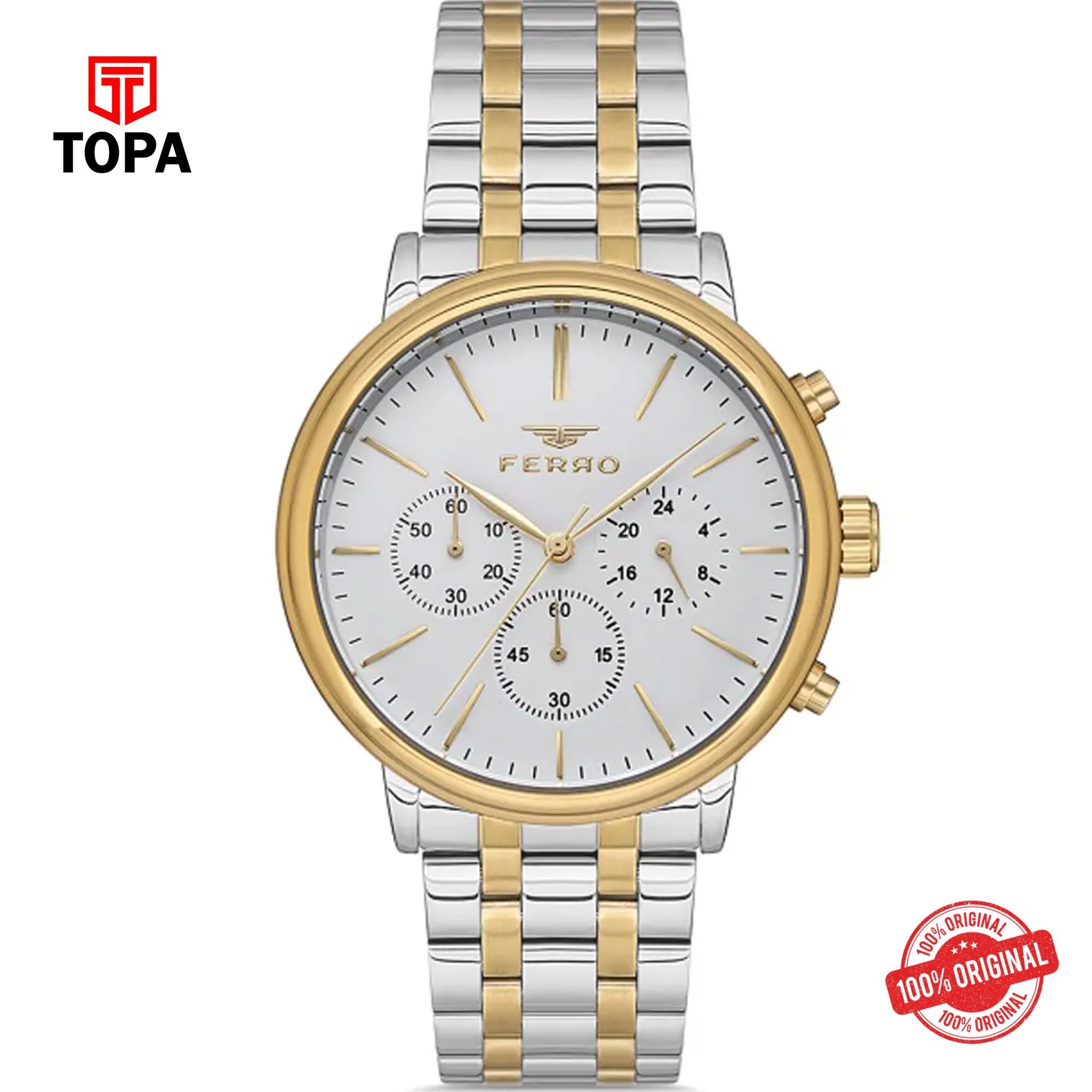 Topa Ferro-FM11372A-D-Metal-Band-Men-Watch - Product Image 1
