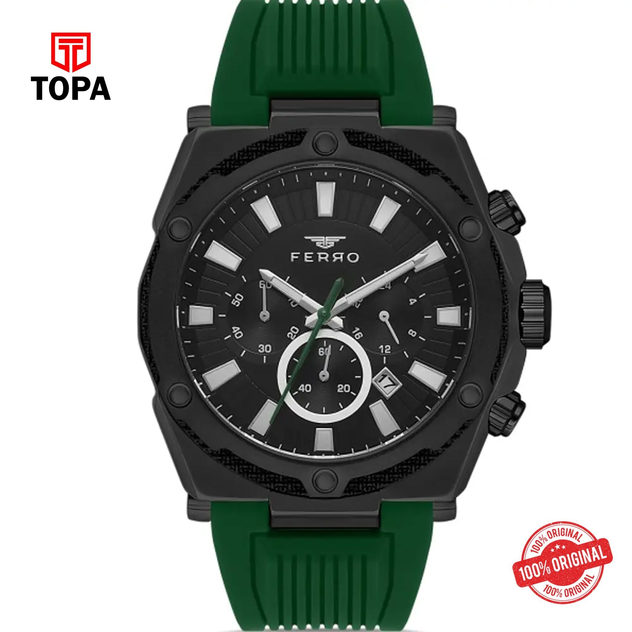 Topa Ferro-FM11396D-ZJ-Rubber-Band-Men-Watch - Product Image 1
