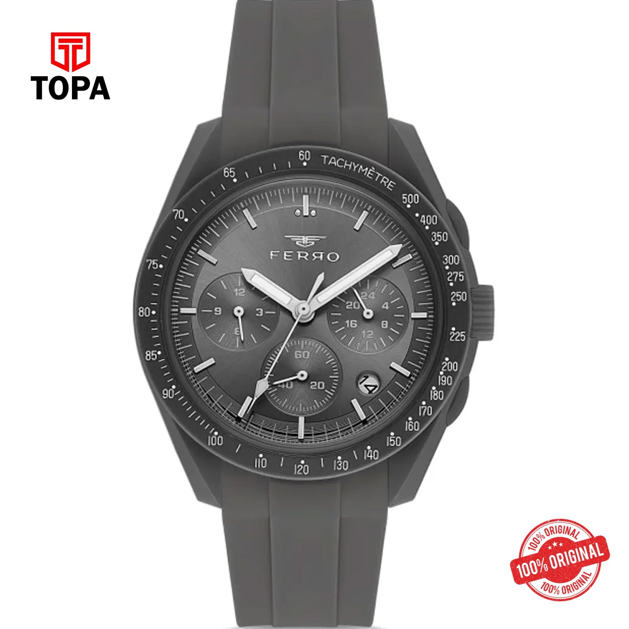 Topa Ferro-FM11401D-U-Rubber-Band-Men-Watch - Product Image 1
