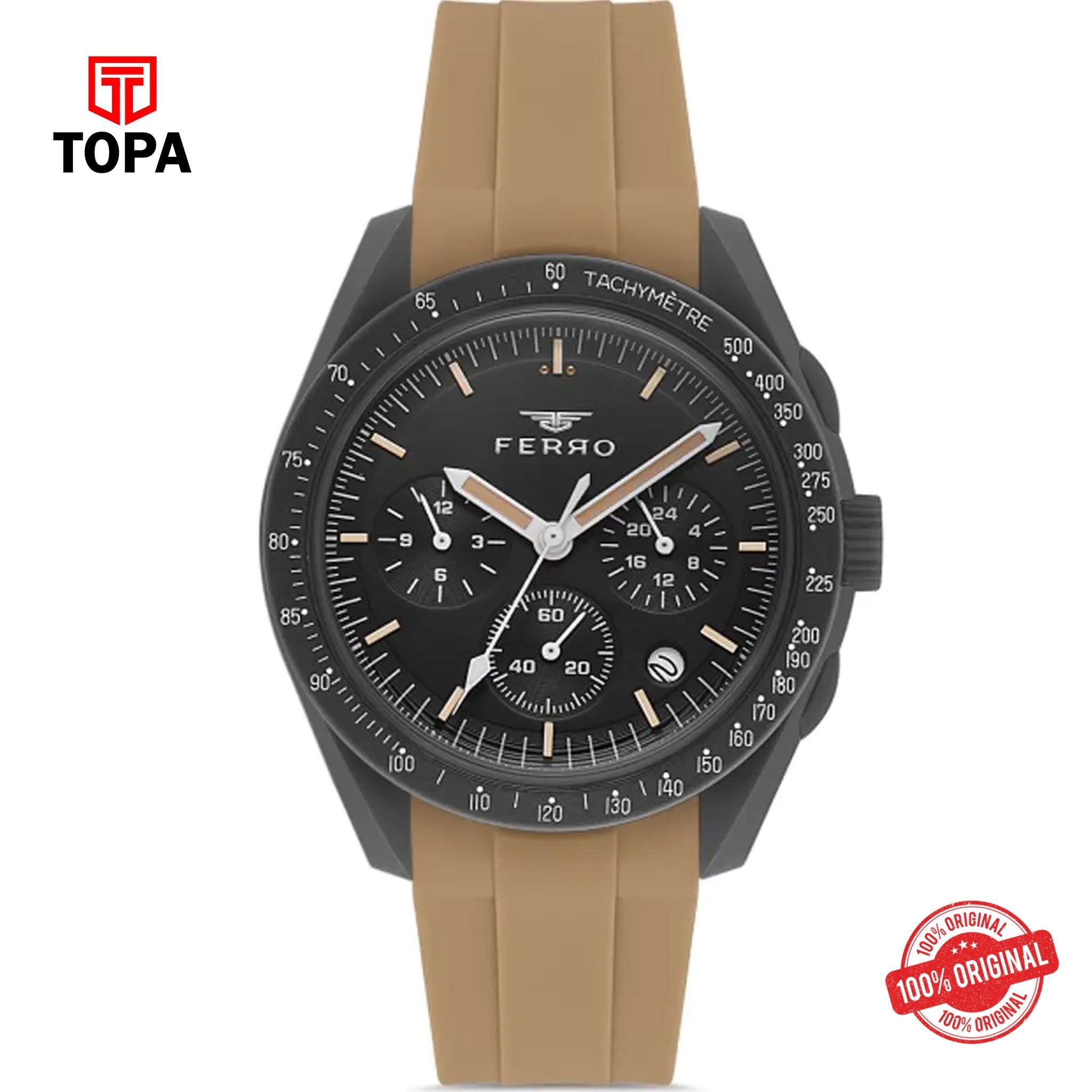 Topa Ferro-FM11401D-X-Rubber-Band-Men-Watch - Product Image 1