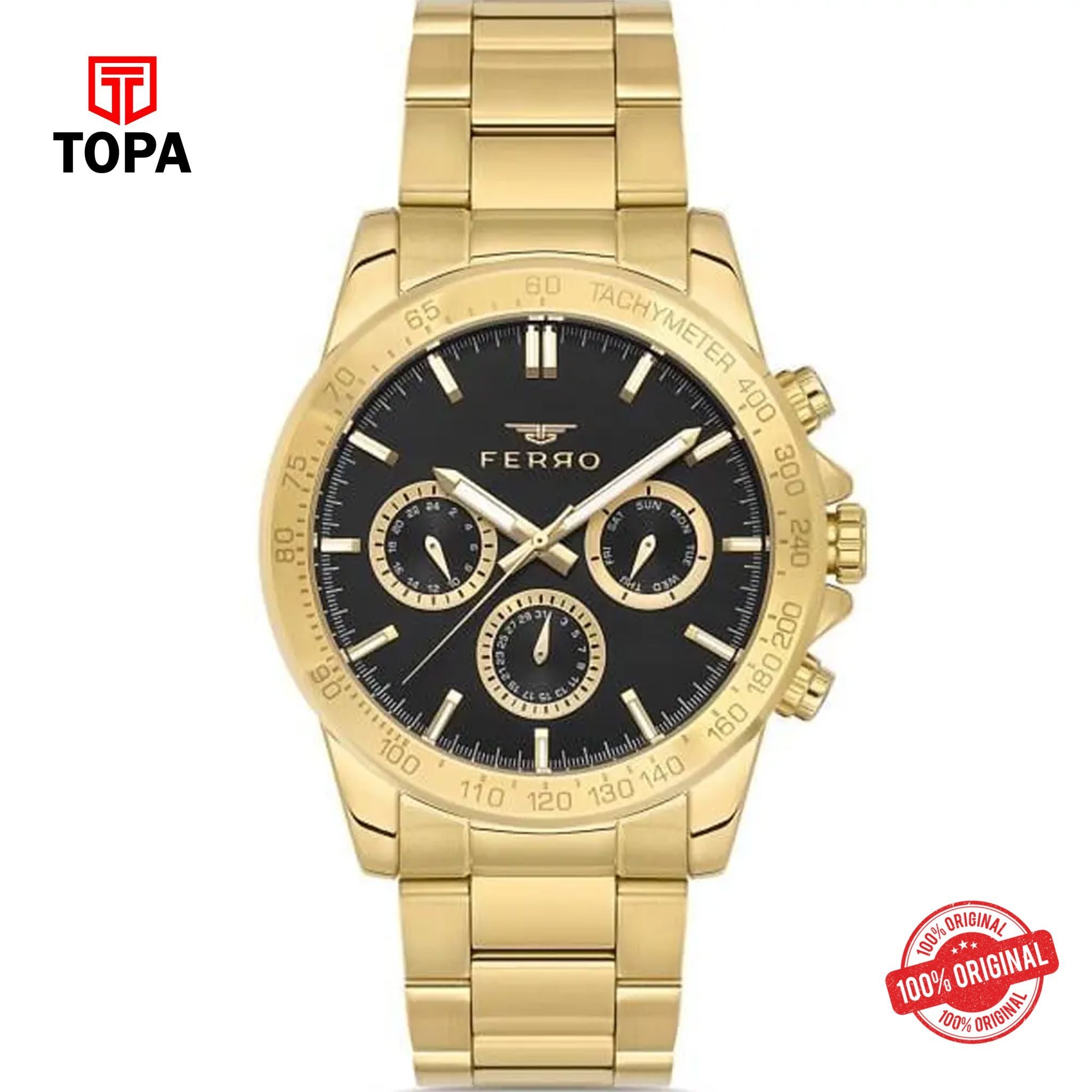 Topa Ferro-FM11468A-B2-Metal-Band-Men-Watch - Product Image 1