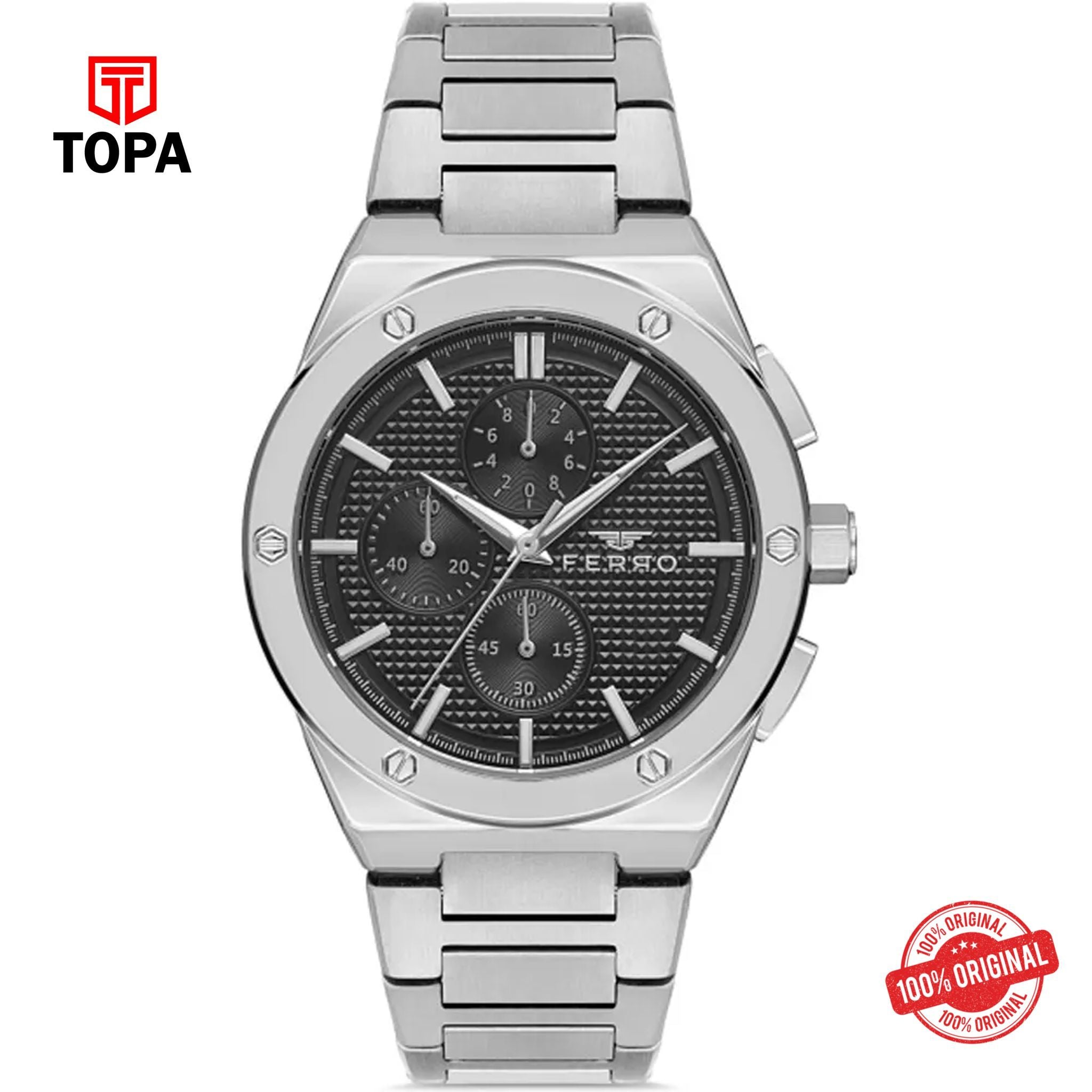 Topa Ferro-FM40102A-A2-Metal-Band-Men-Watch - Product Image 1