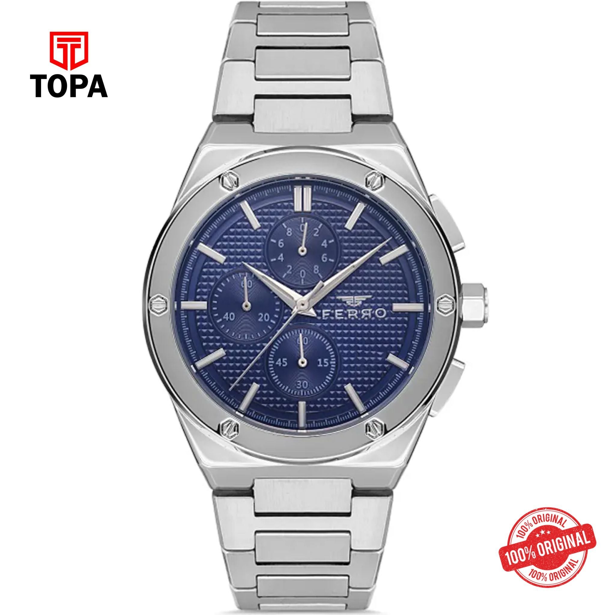 Topa Ferro-FM40102A-A3-Metal-Band-Men-Watch - Product Image 1