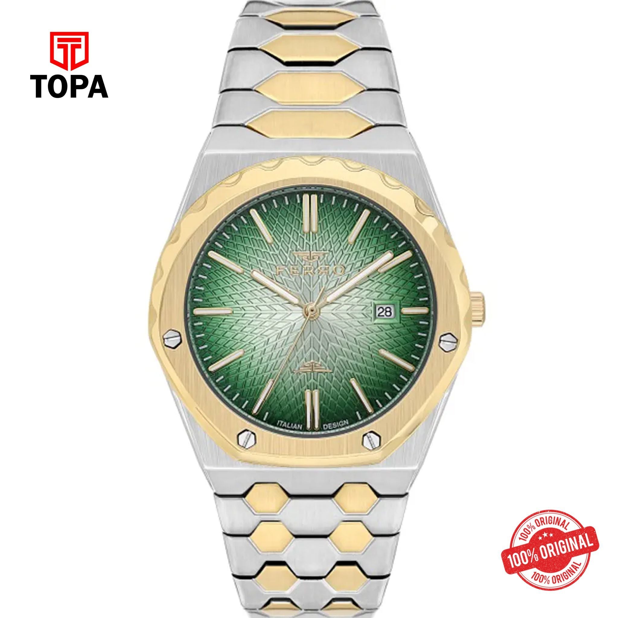 Topa Ferro-FM40133A-D6-Metal-Band-Men-Watch - Product Image 1