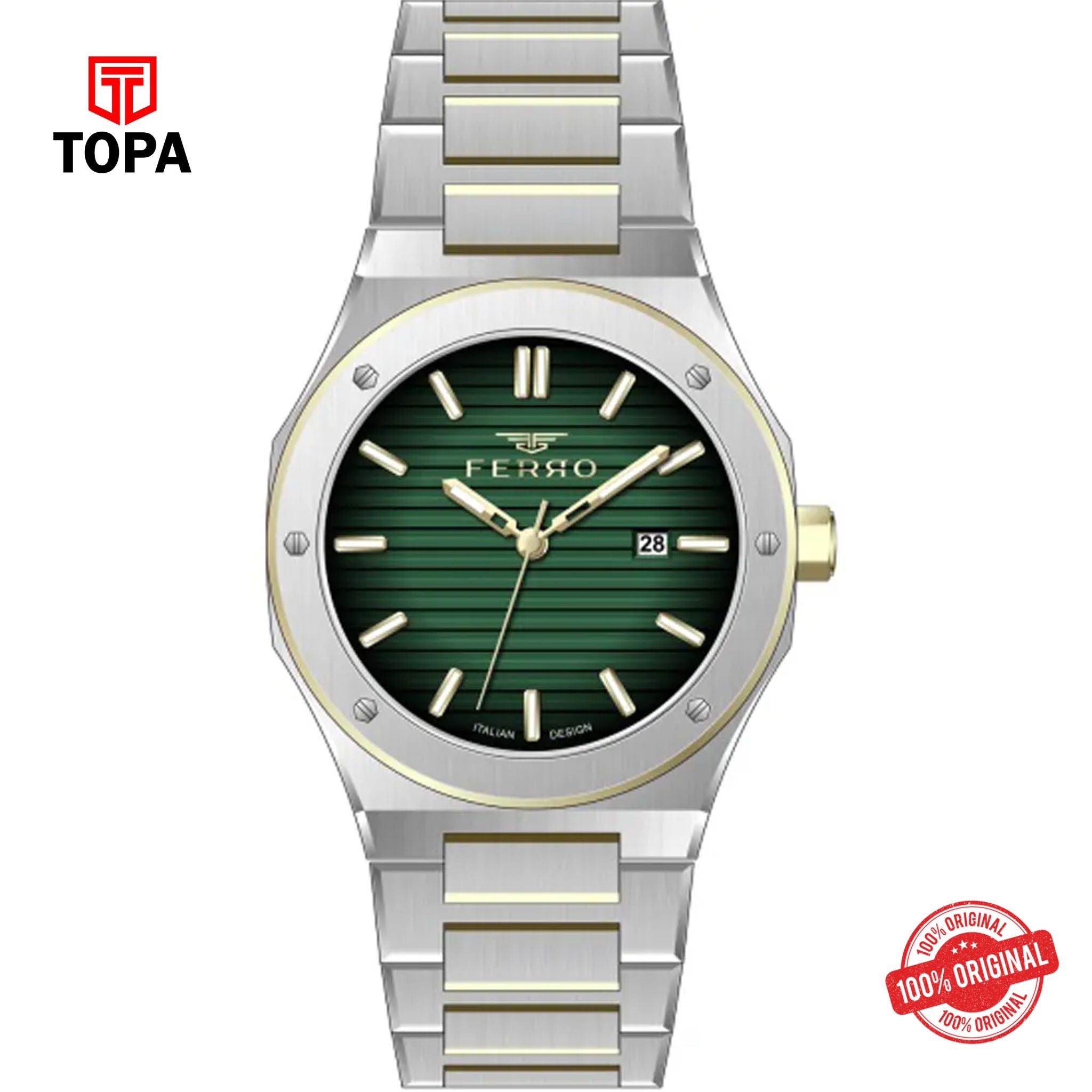Topa Ferro-FM40147A-D6-Metal-Band-Men-Watch - Product Image 1