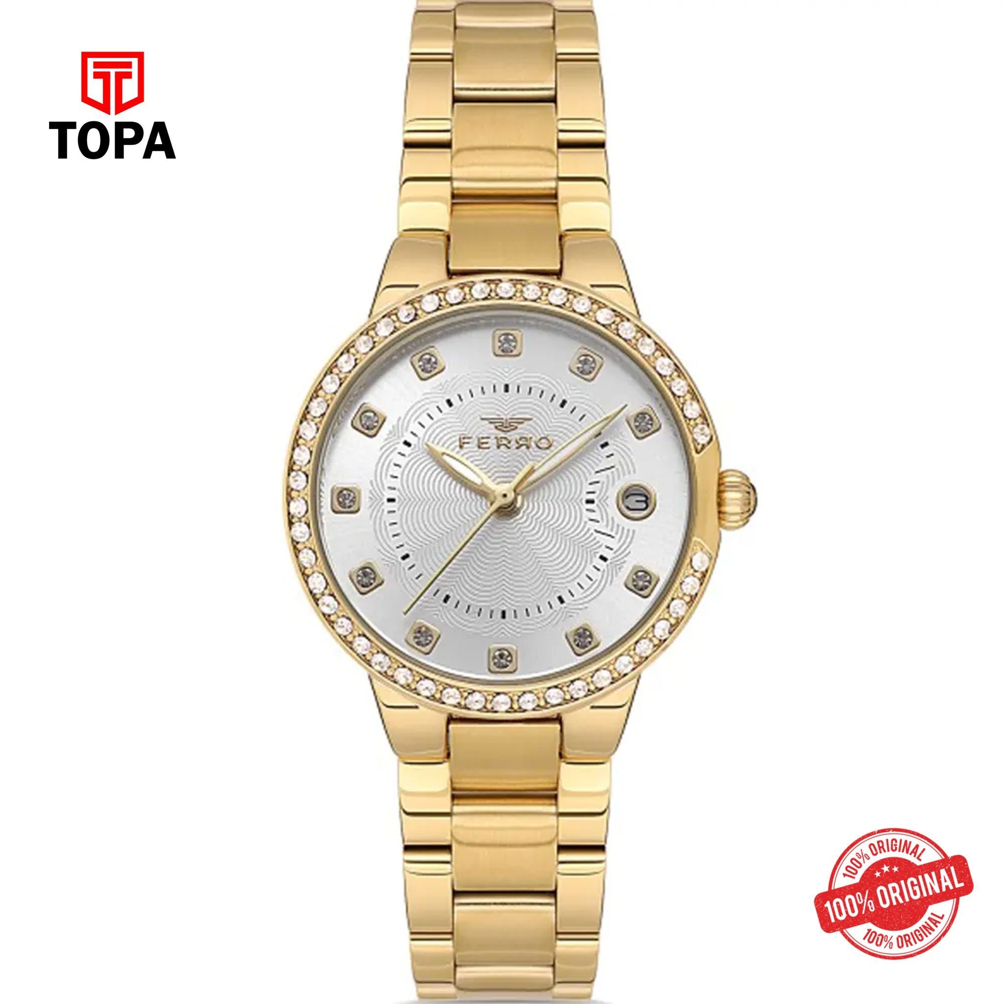 Topa Ferrro-FL21349A-B-Metal-Band-Women-Watch - Product Image 1