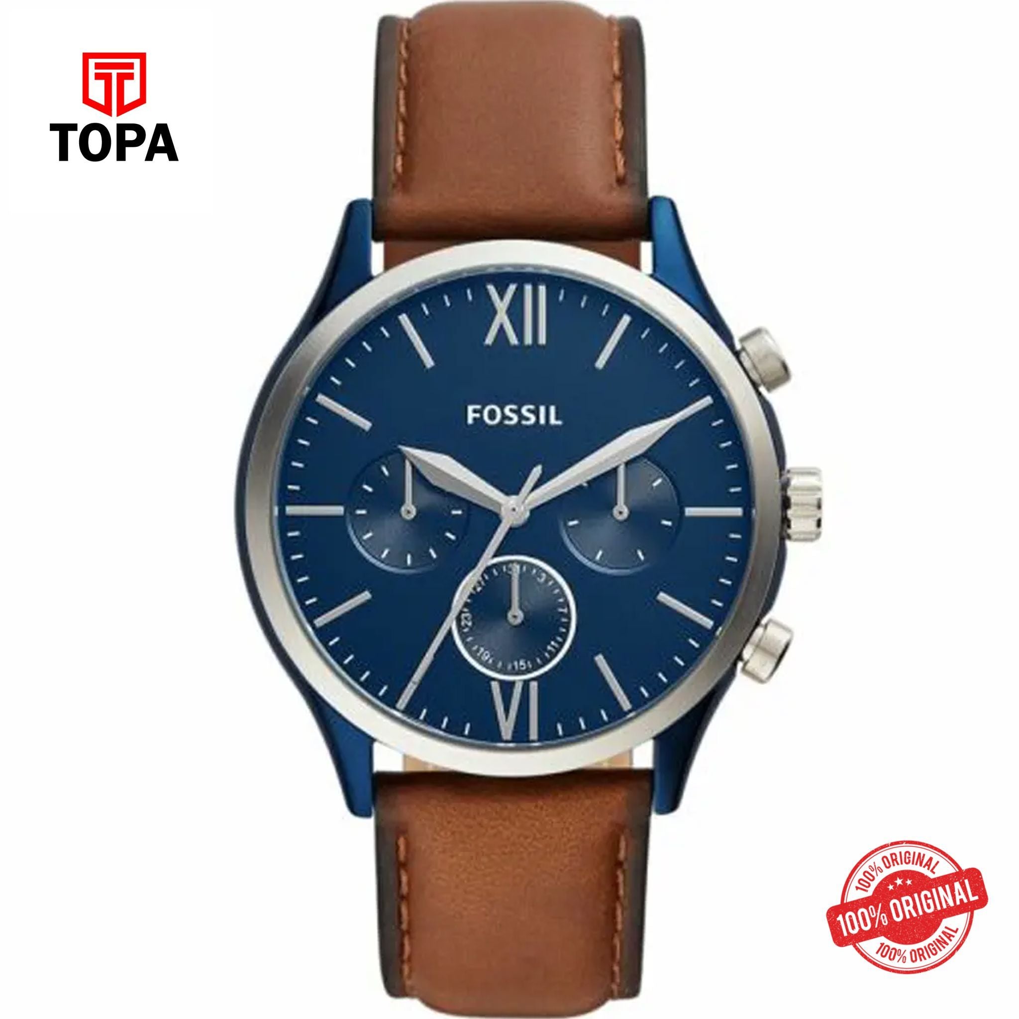 Topa Fossil-BQ-2402-Fenmore-Leather-Band-Men-Watch - Product Image 1