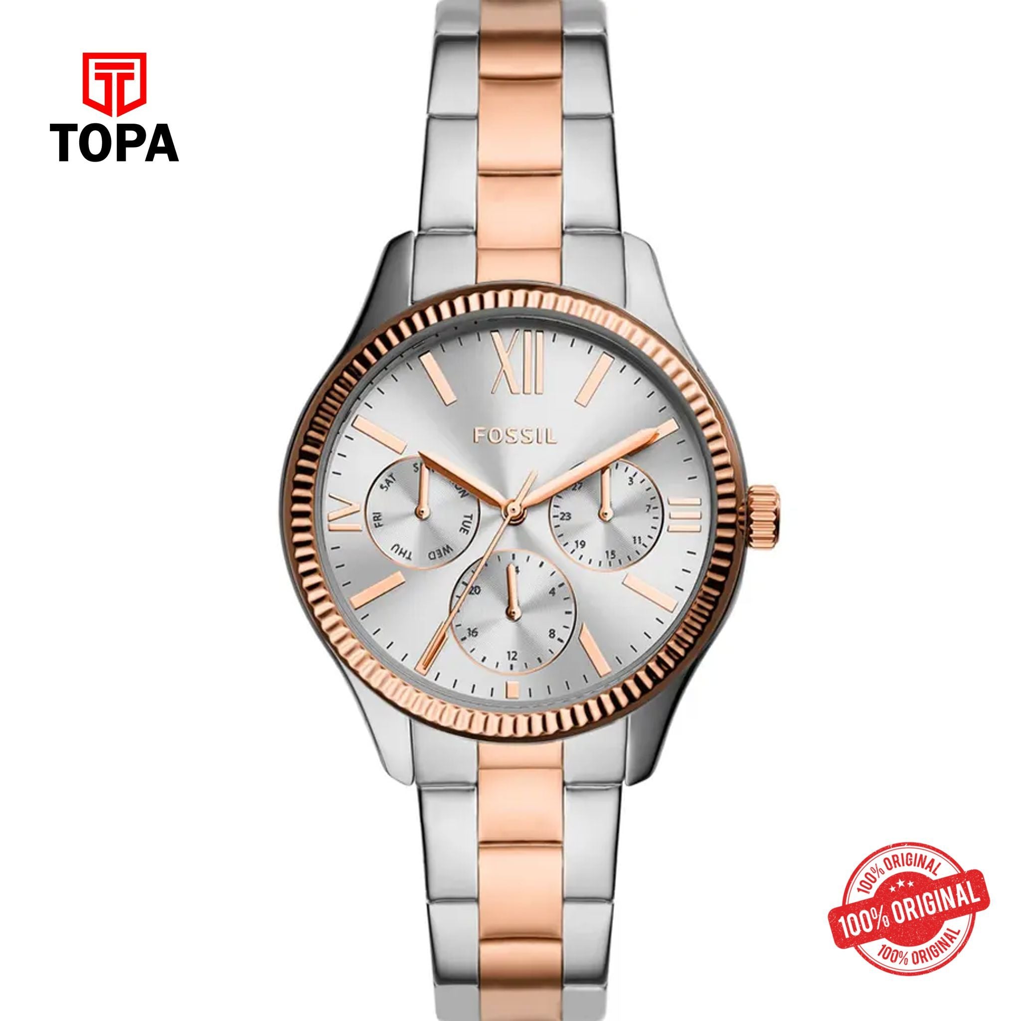 Topa Fossil-BQ-3761-Rye-Metal-Band-Women-Watch - Product Image 1