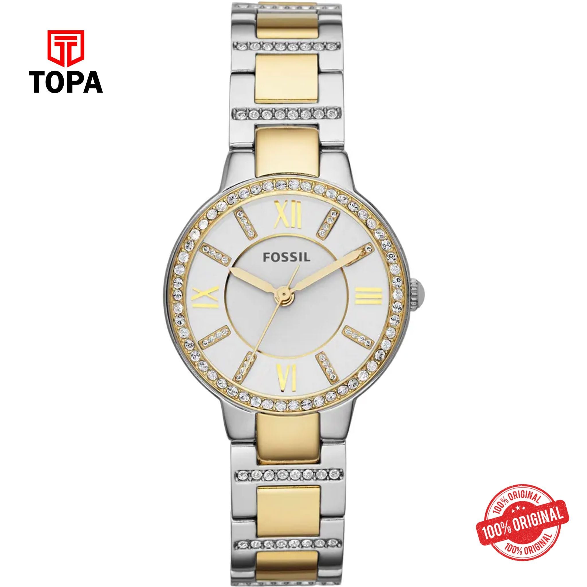 Topa Fossil-ES-3503-Virginia-Metal-Band-Women-Watch - Product Image 1
