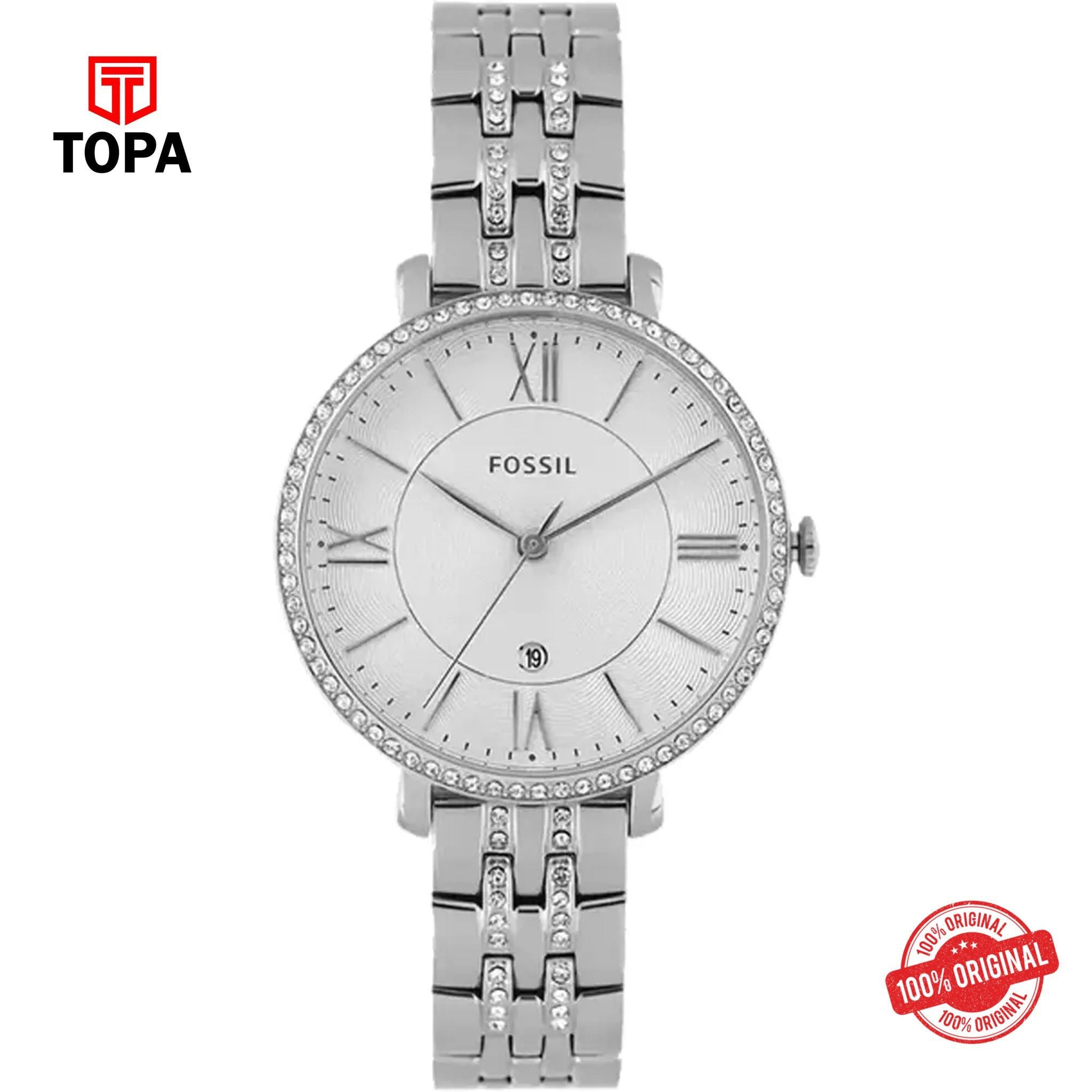 Topa Fossil-ES-3545-Jacqueline-Metal-Band-Women-Watch - Product Image 1
