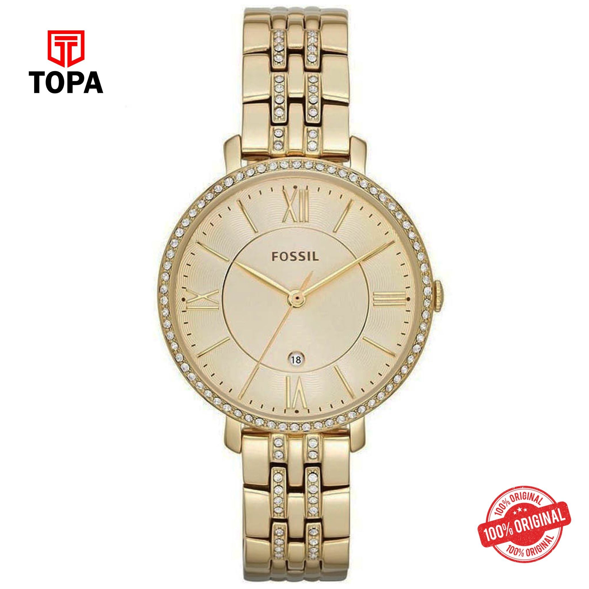 Topa Fossil-ES-3547-Jacqueline-Metal-Band-Women-Watch - Product Image 1