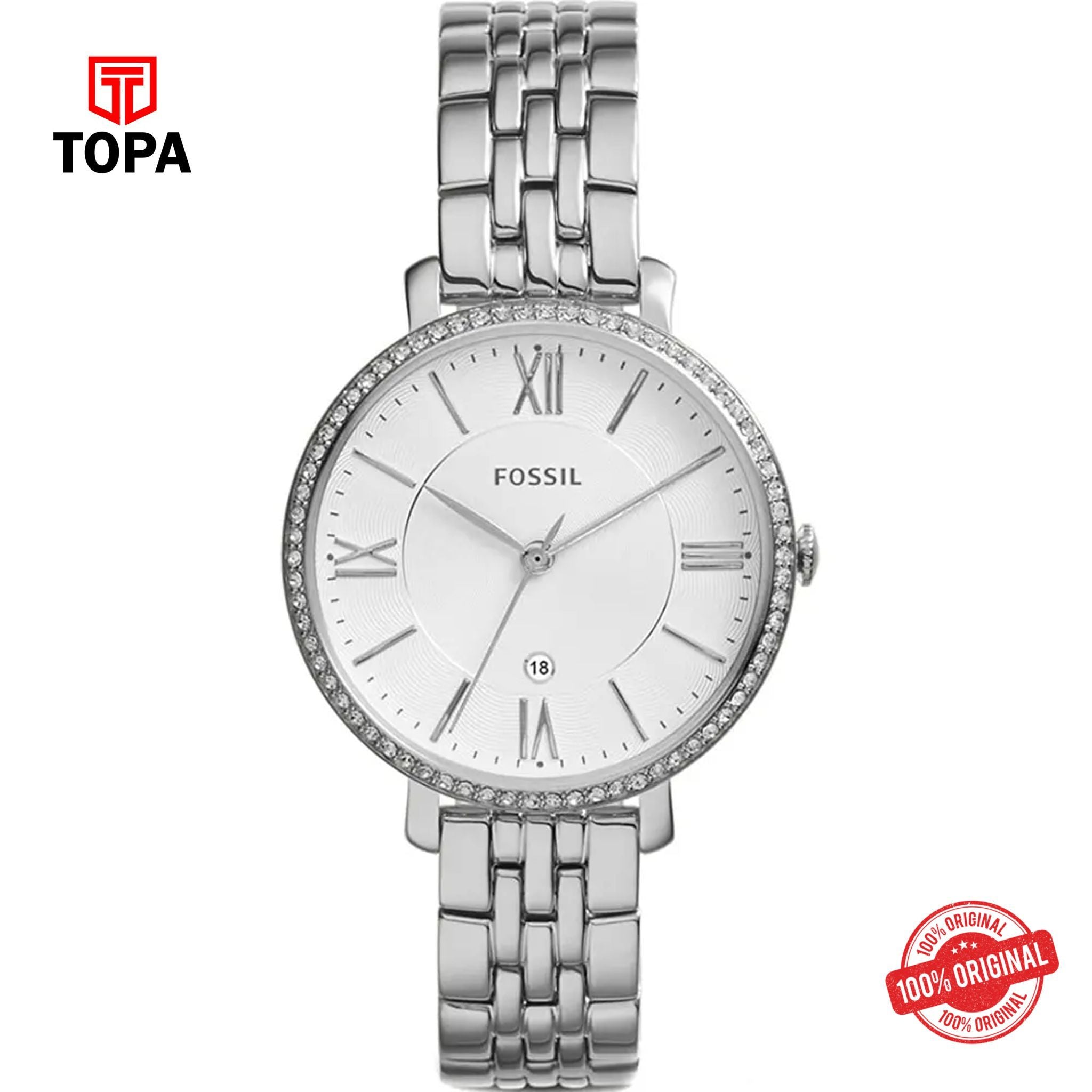 Topa Fossil-ES-3631-Jacqueline-Metal-Band-Women-Watch - Product Image 1